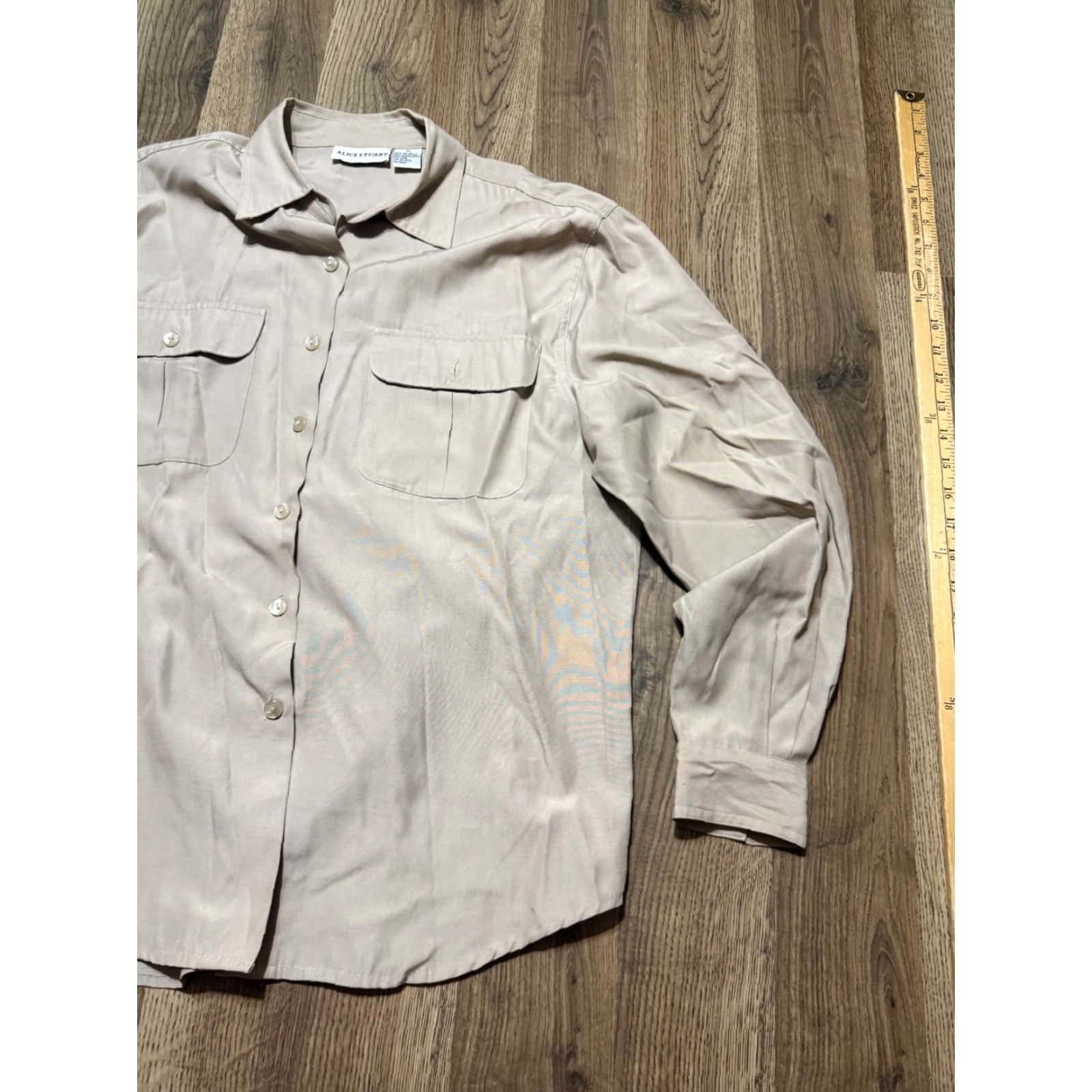 Vintage Alice Stuart Shirt Men’s Medium Brown Long Sleeve Button-Up Shirt Size US M / EU 48-50 / 2 - 4 Thumbnail