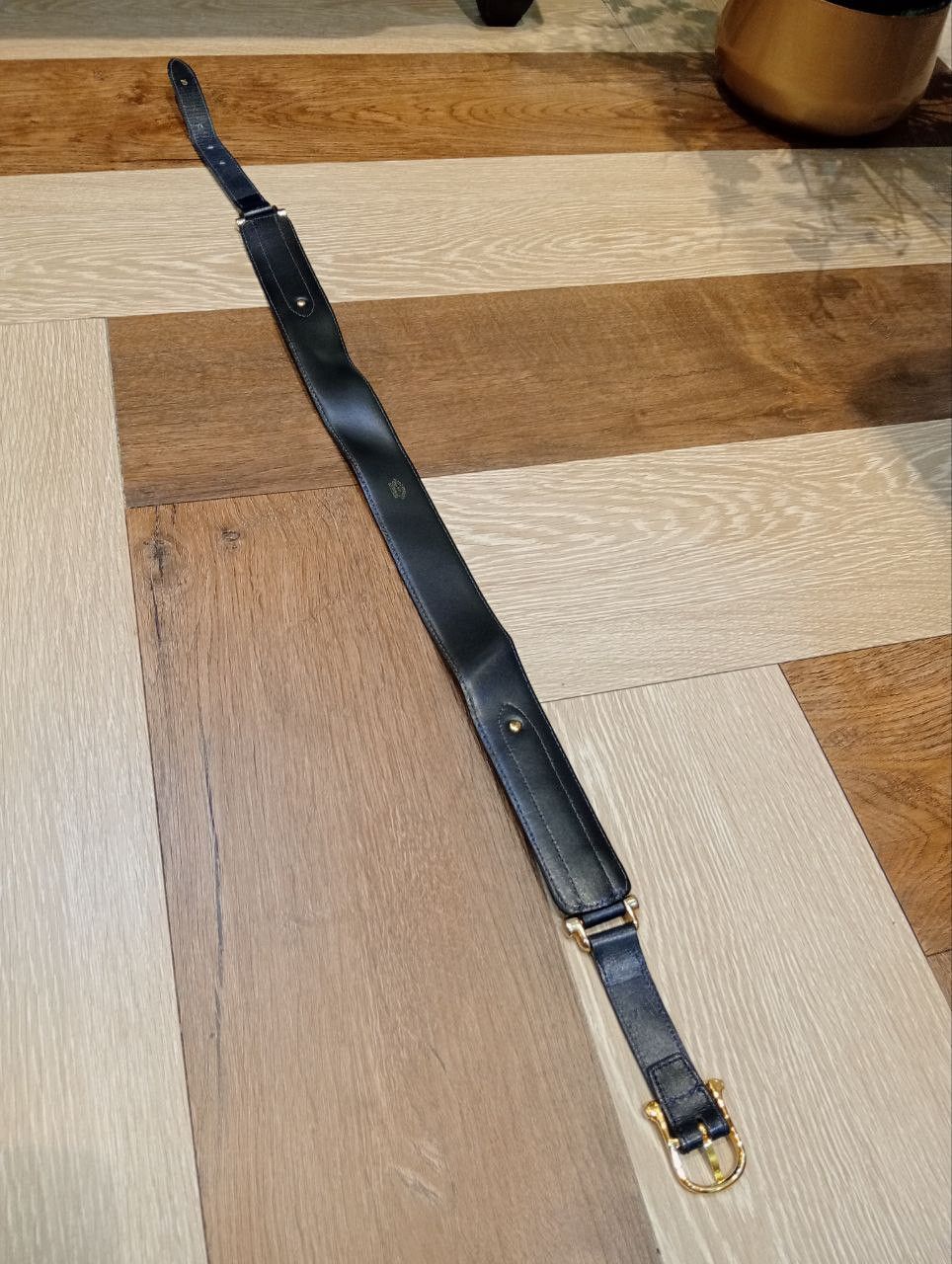 Gucci VINTAGE GUCCI LEATHER BELT WITH GOLD-TONE BUCKLE SIZE 70 Size ONE SIZE - 11 Thumbnail