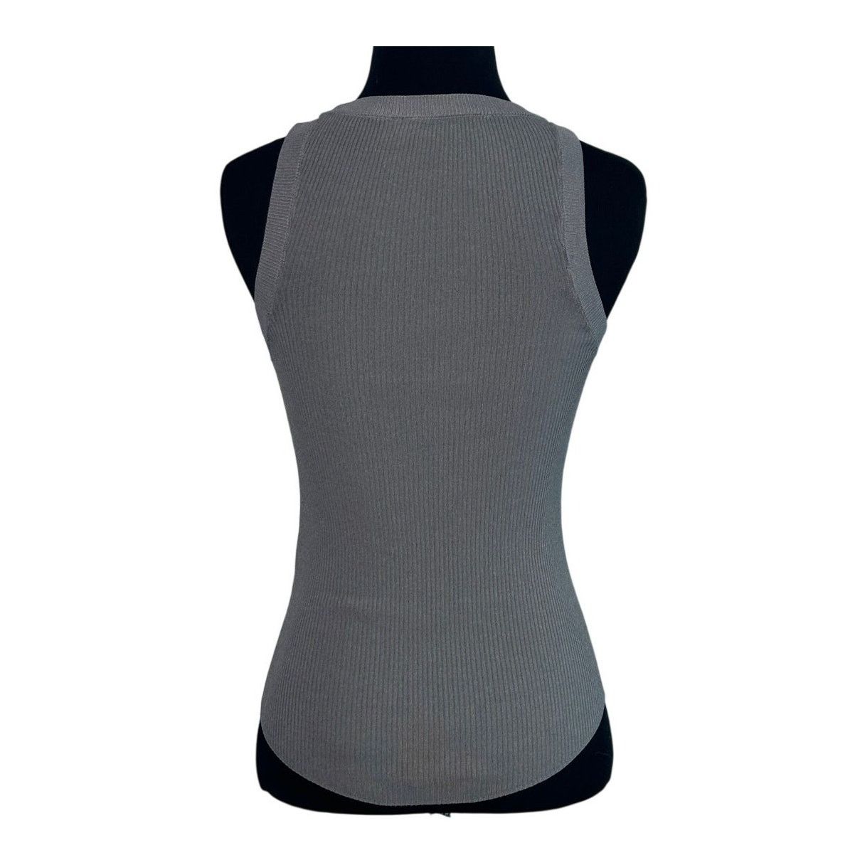 Zara Zara gray ribbed fitted knit tank top size Small Size S / US 4 / IT 40 - 2 Thumbnail