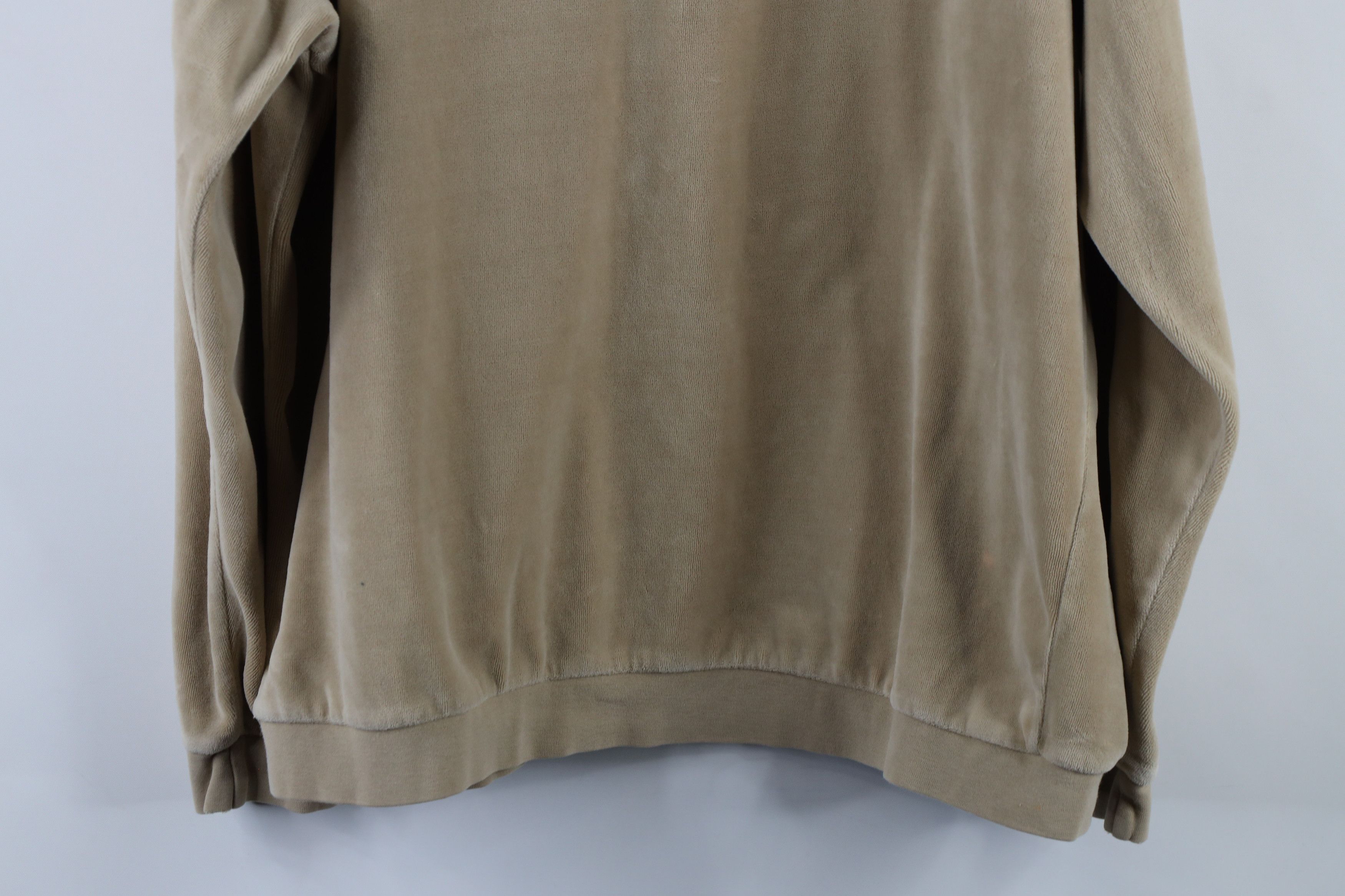Vintage Vintage 90s Streetwear Velour Collared Pullover Sweater Size US L / EU 52-54 / 3 - 14 Thumbnail