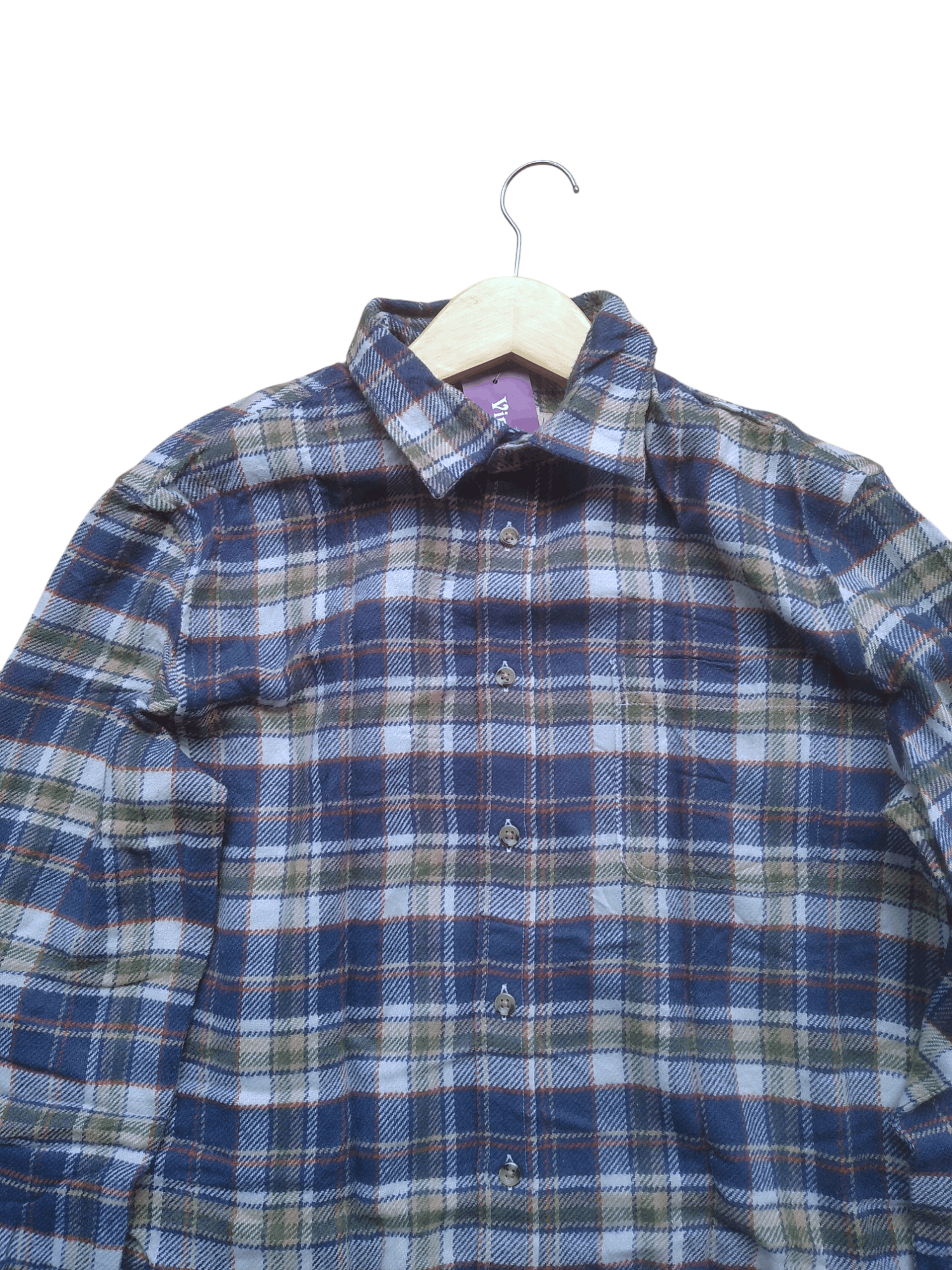 Japanese Brand × Kansai Yamamoto × Vintage Flannel Kansai Jeans by Kansai Yamamoto Wool Shirt Size US M / EU 48-50 / 2 - 2 Thumbnail