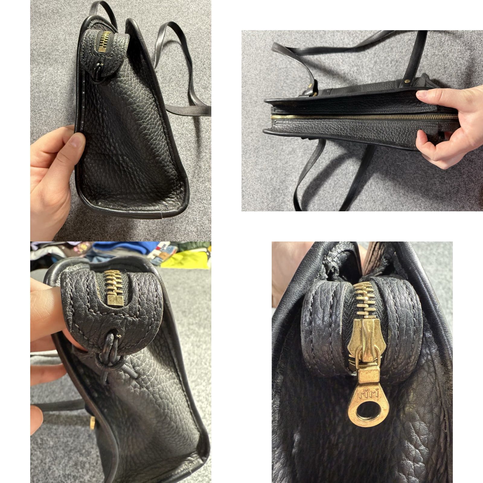 Dooney & Bourke Dooney & Bourke All Weather Leather Small Tote Pebbled Leather Black Handbag Size ONE SIZE - 8 Thumbnail