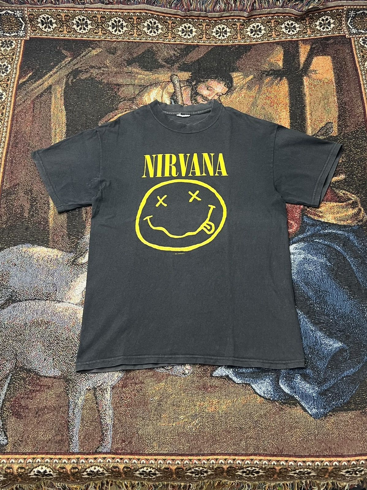 Band Tees Vintage '92 Nirvana Smiley Tee Size US L / EU 52-54 / 3 - 3 Thumbnail