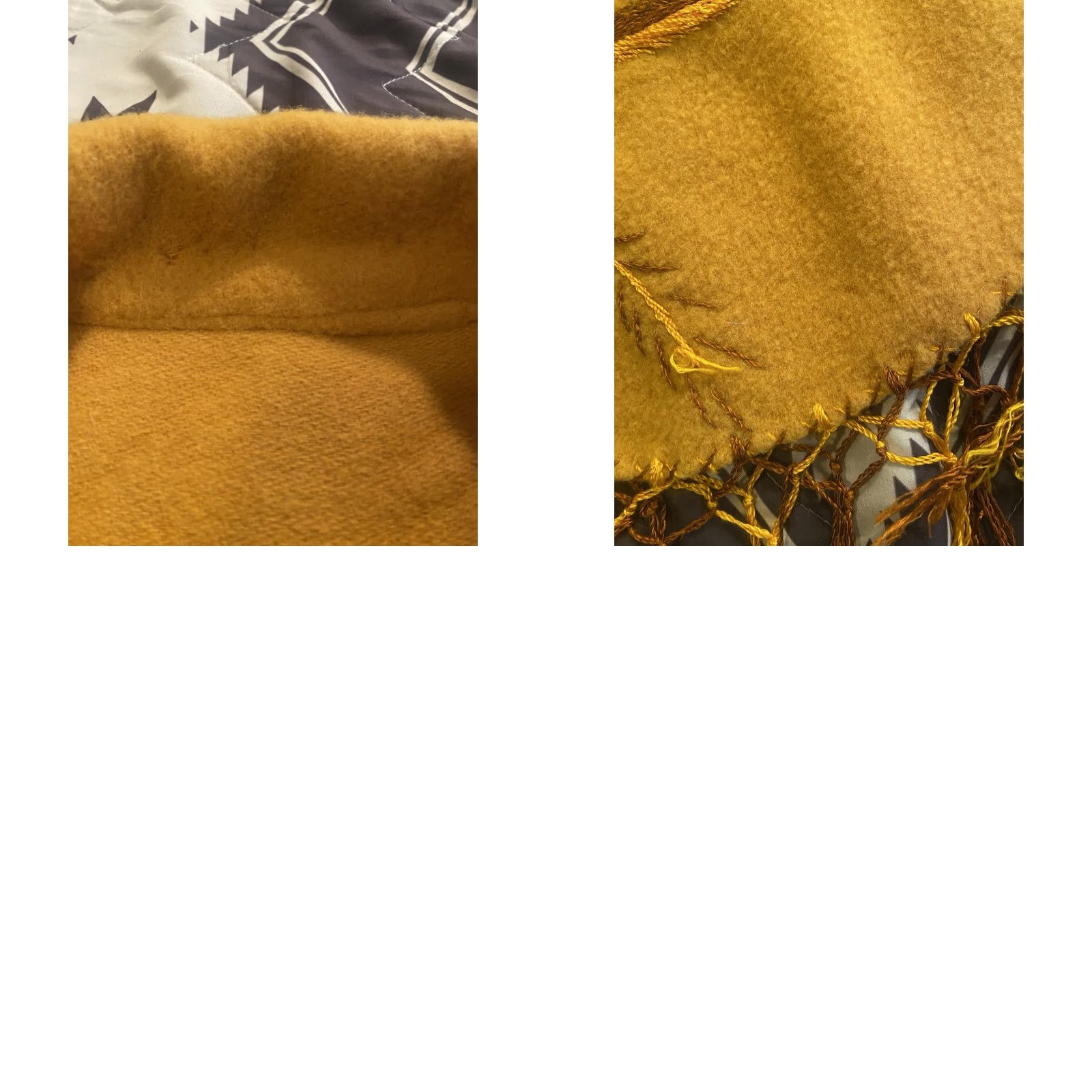 Vintage VINTAGE 60s Fringe Embroidered Wool Poncho Cape Yellow Women's OSFM Boho Flowers 1960s Clothing Womens Size ONE SIZE - 9 Thumbnail