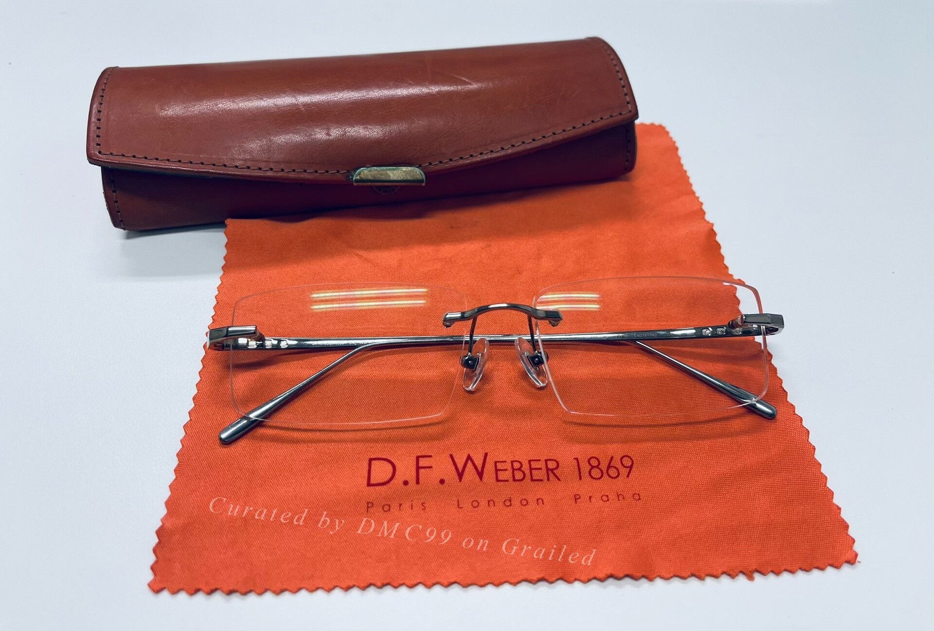 Weber D.F. Weber 1869 Palladium Silver Rimless Glasses Size ONE SIZE - 1 Thumbnail