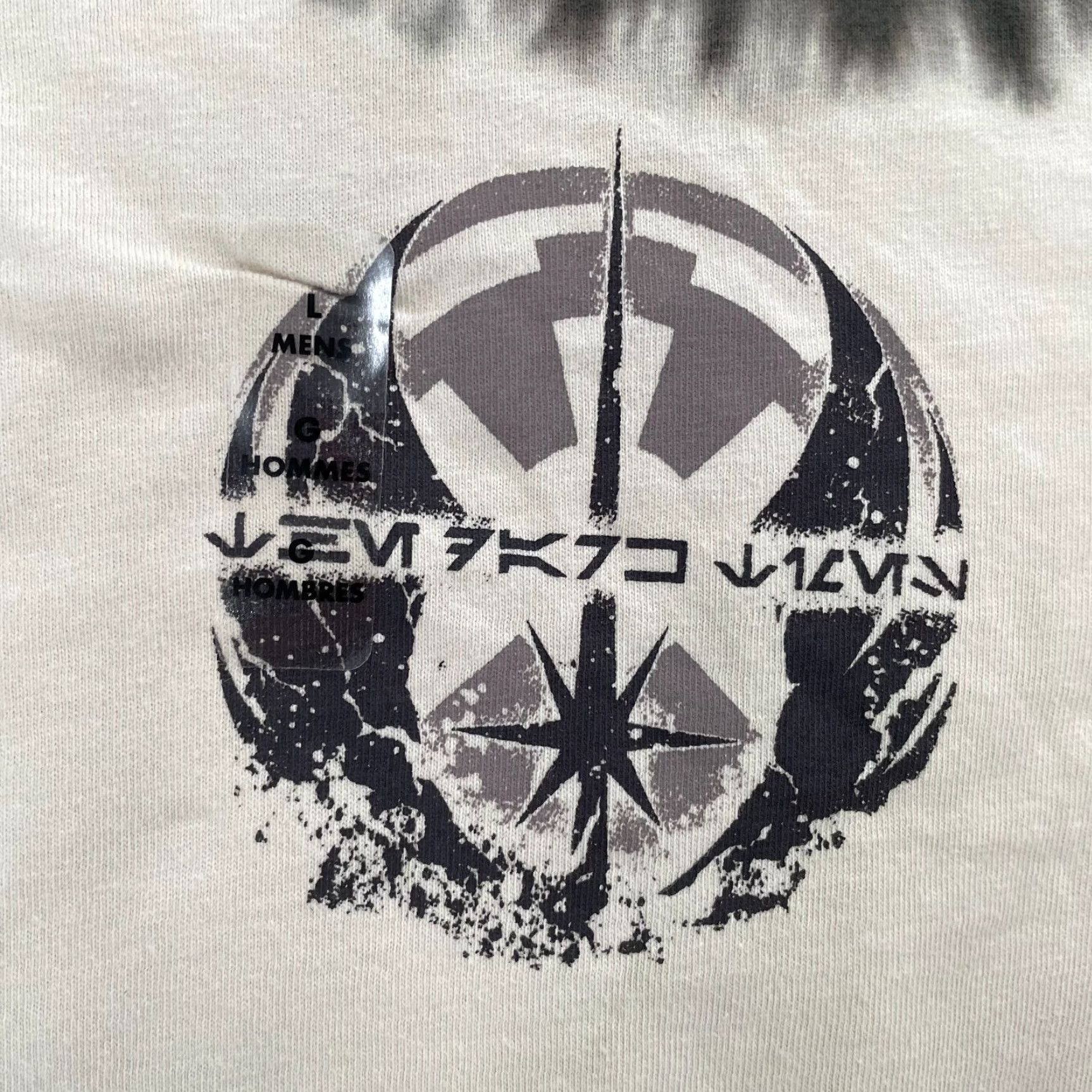 Star Wars VINTAGE Star Wars Shirt Adult Large Tan Heroes Villains Darth Vader Obi Wan Long Sleeve Size US L / EU 52-54 / 3 - 4 Thumbnail