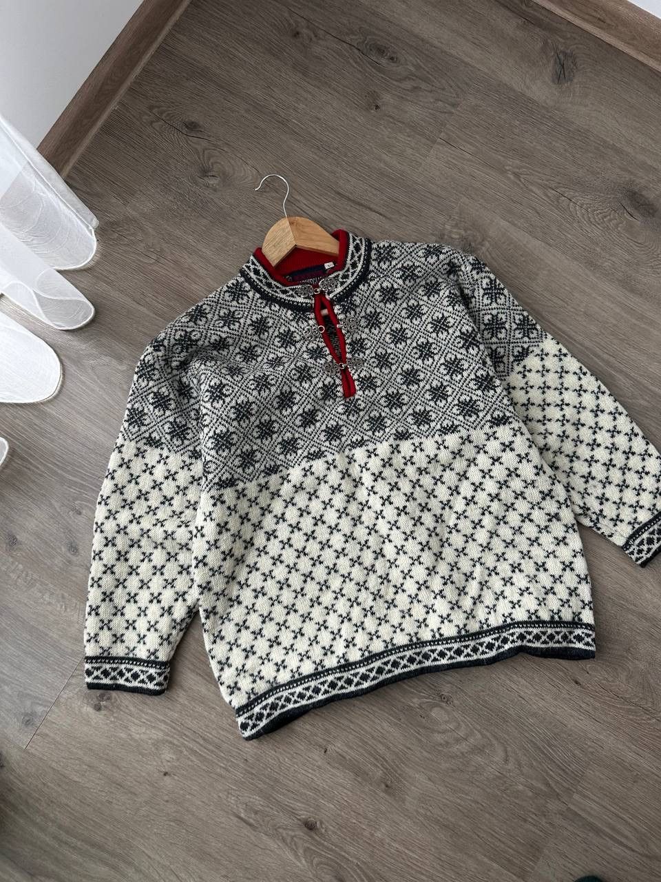 Japanese Brand × Vintage Vintage Nordic Jumper Fair Isle Wool Sweater Size L / US 10 / IT 46 - 5 Thumbnail