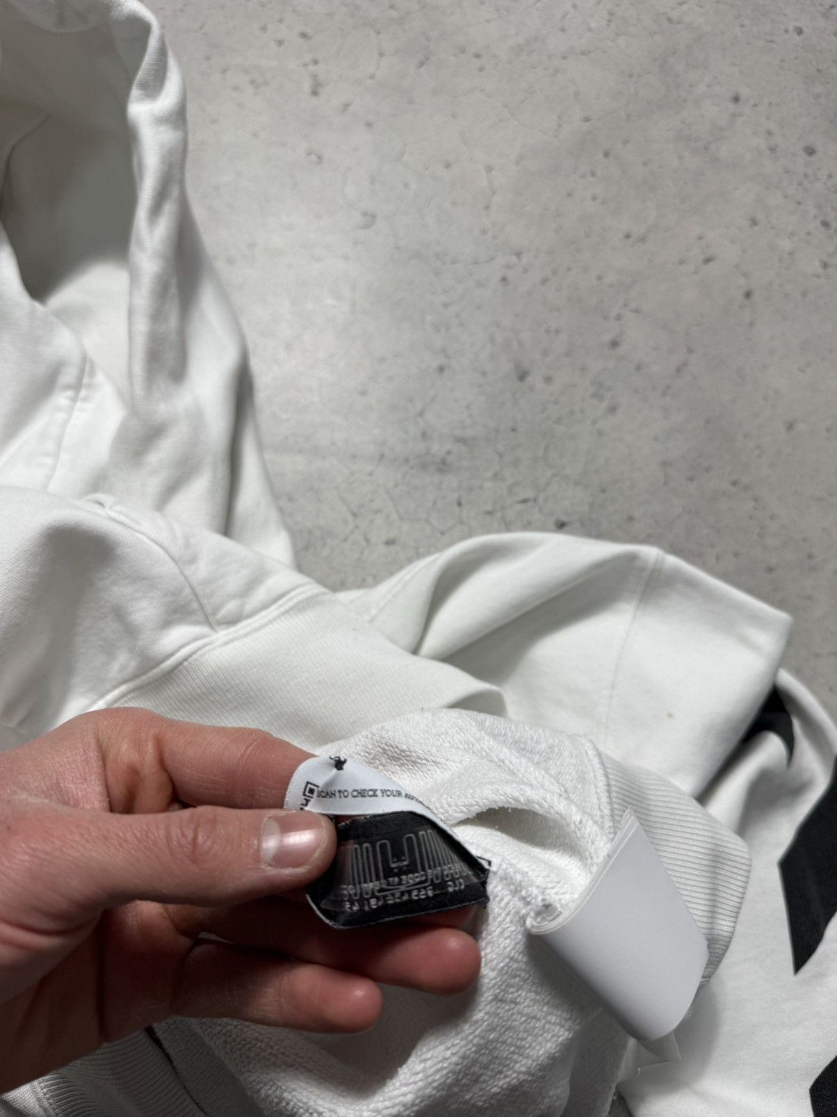 Off-White Off-White Mona Lisa Luxury Big Logo Hoodie White Size XS Size US XS / EU 42 / 0 - 11 Thumbnail