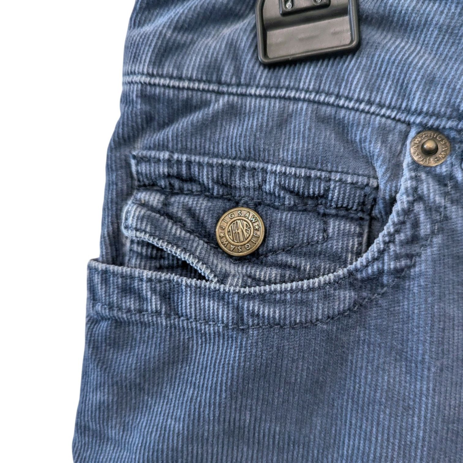 Jigsaw Jigsaw Storm Blue Corduroy Boot Cut Pants Size 14 Size 36" / US 14 / IT 50 - 4 Thumbnail