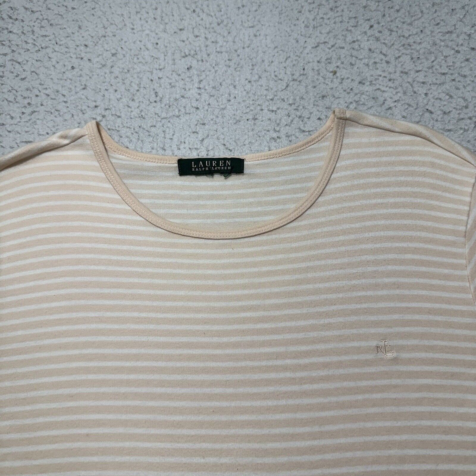 Lauren Ralph Lauren Lauren Ralph Lauren Large Crewneck Striped T-Shirt Pink Size L / US 10 / IT 46 - 2 Thumbnail
