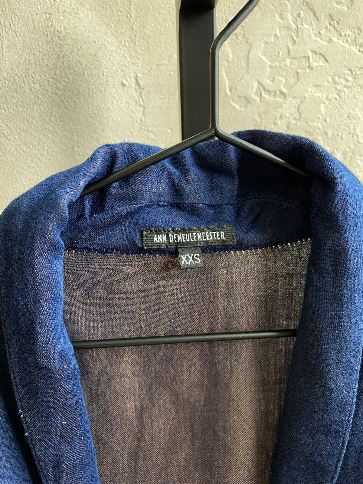 Ann Demeulemeester KIMONO DEEP INDIGO BLUE / UMBER CARDIGAN SWEATER Size US L / EU 52-54 / 3 - 3 Thumbnail
