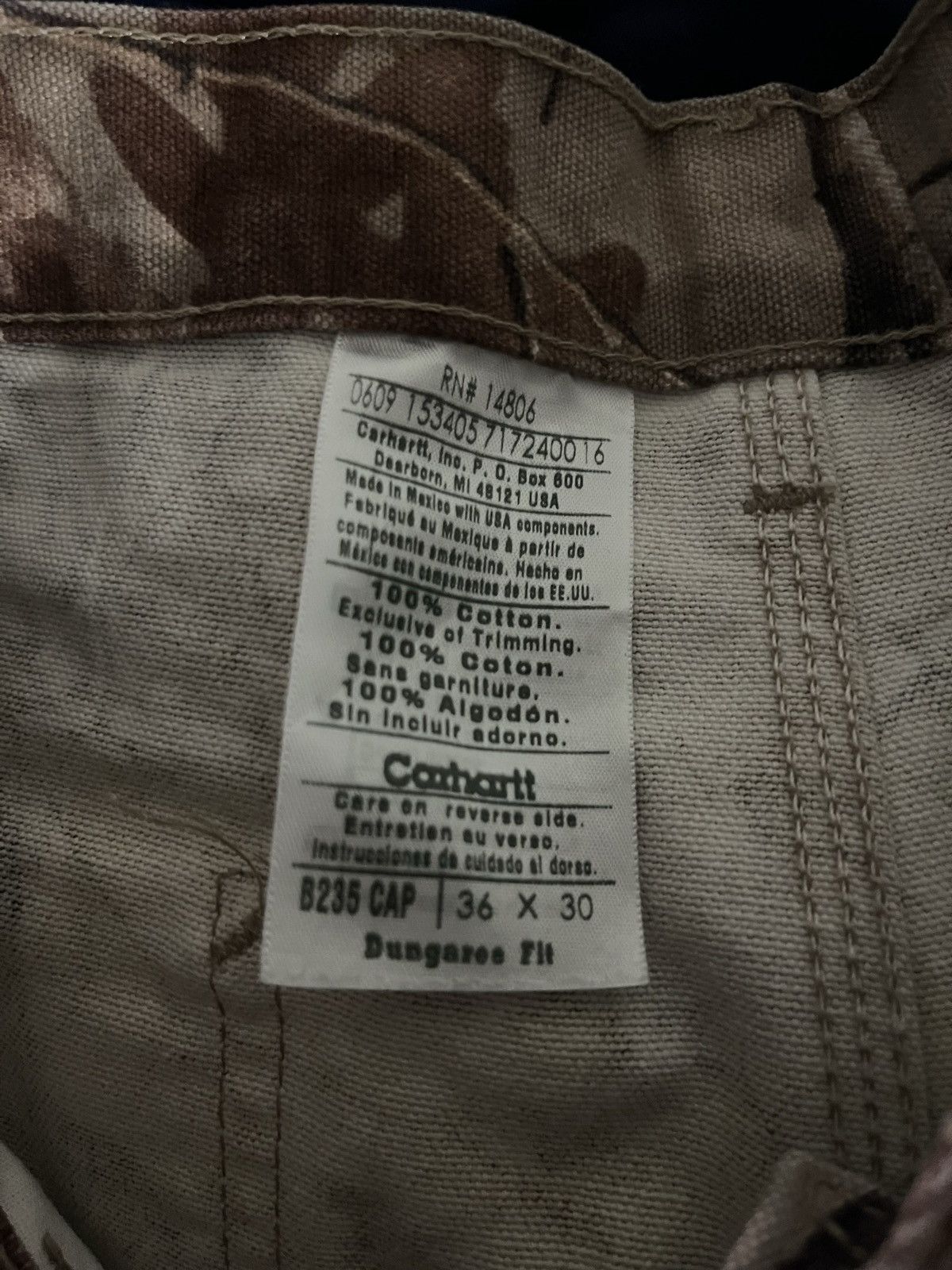 Carhartt Carhartt Camo Carpenter Dungaree Pants B235 CAP Size US 34 / EU 50 - 7 Thumbnail