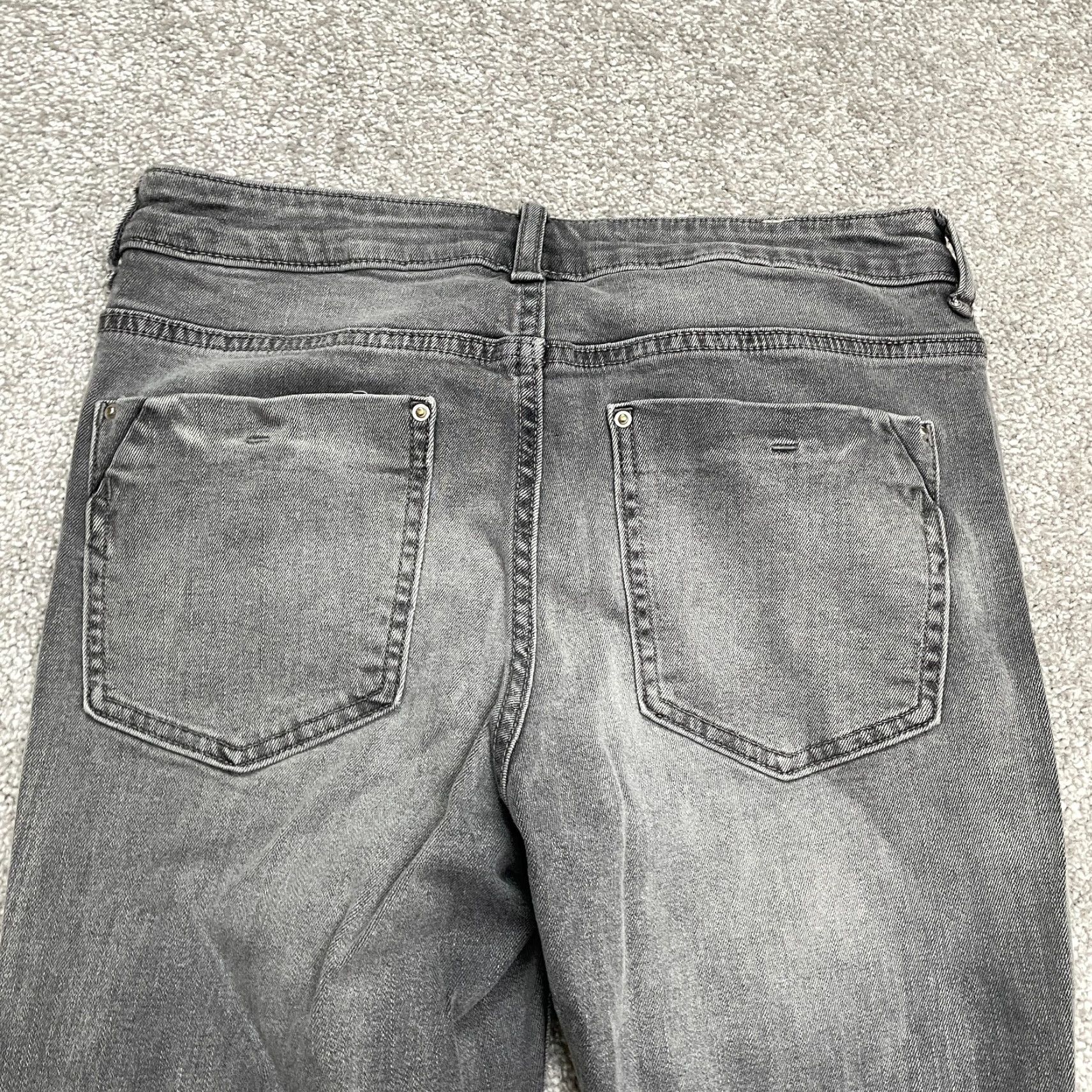 Zara ZARA Jeans Women’s Skinny Cropped Denim 4 Gray 28x27 Adult Regular Size Slim Fit Casual Denim Pants 5-Pocket City Grunge Size 27" / US 4 / IT 40 - 4 Thumbnail