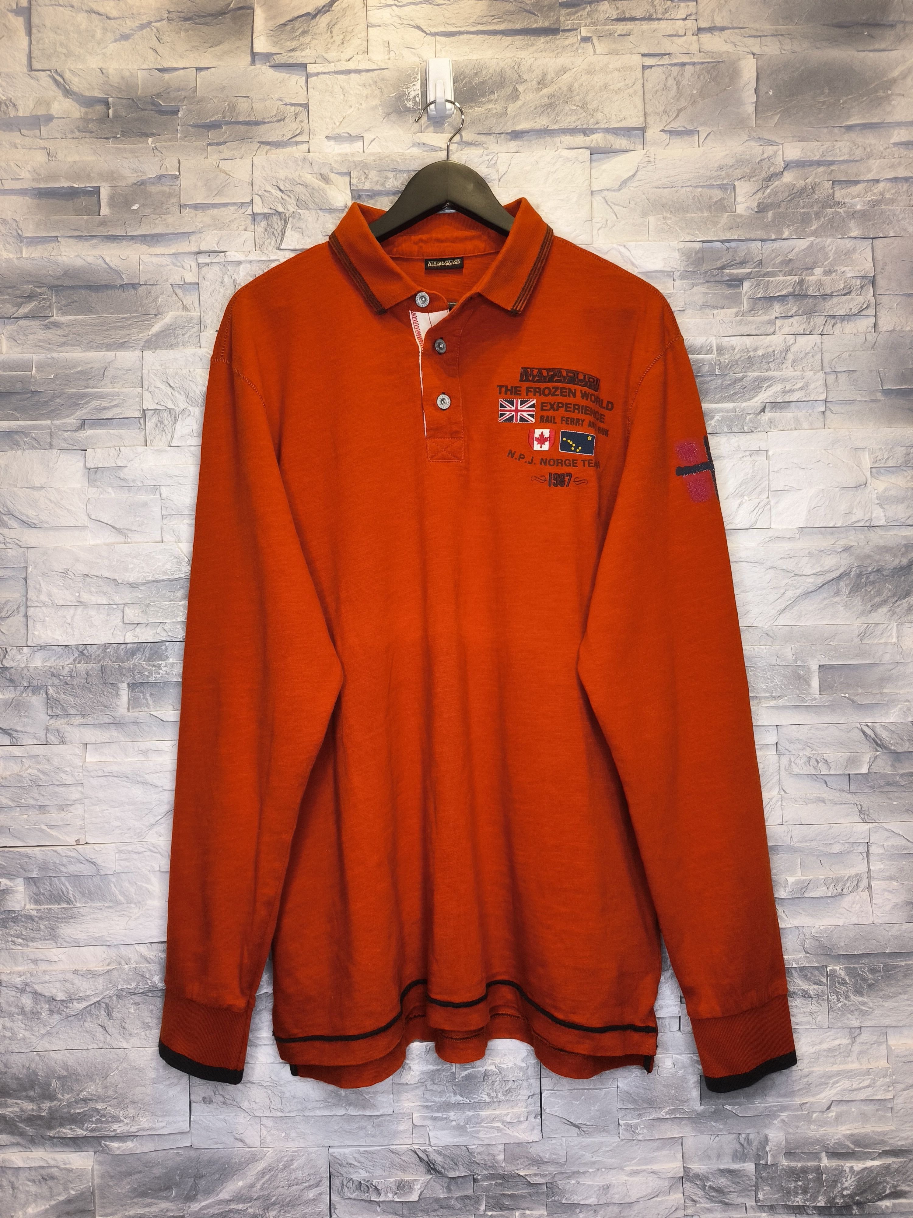Napapijri Napapijri Norge Team Frozen NPJ Long Sleeve Polo Size US XL / EU 56 / 4 - 1 Thumbnail