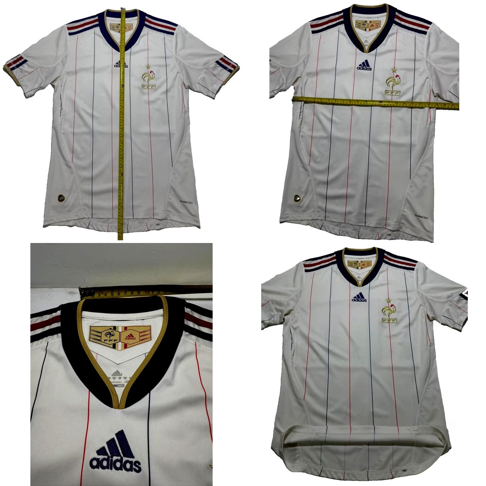 Adidas Adidas France World Cup Jersey | Men's Polo | Size: S | White Jersey Short Sleeve Soccer Shirt - Adidas Soccer Size US S / EU 44-46 / 1 - 8 Thumbnail