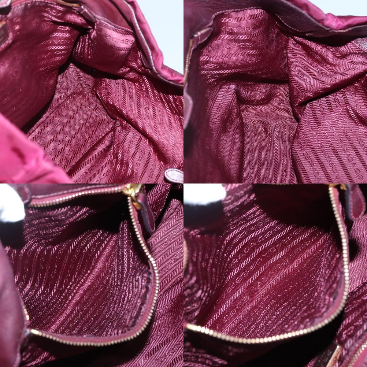 Prada PRADA Hand Bag Nylon Purple Gold Size ONE SIZE - 12 Thumbnail