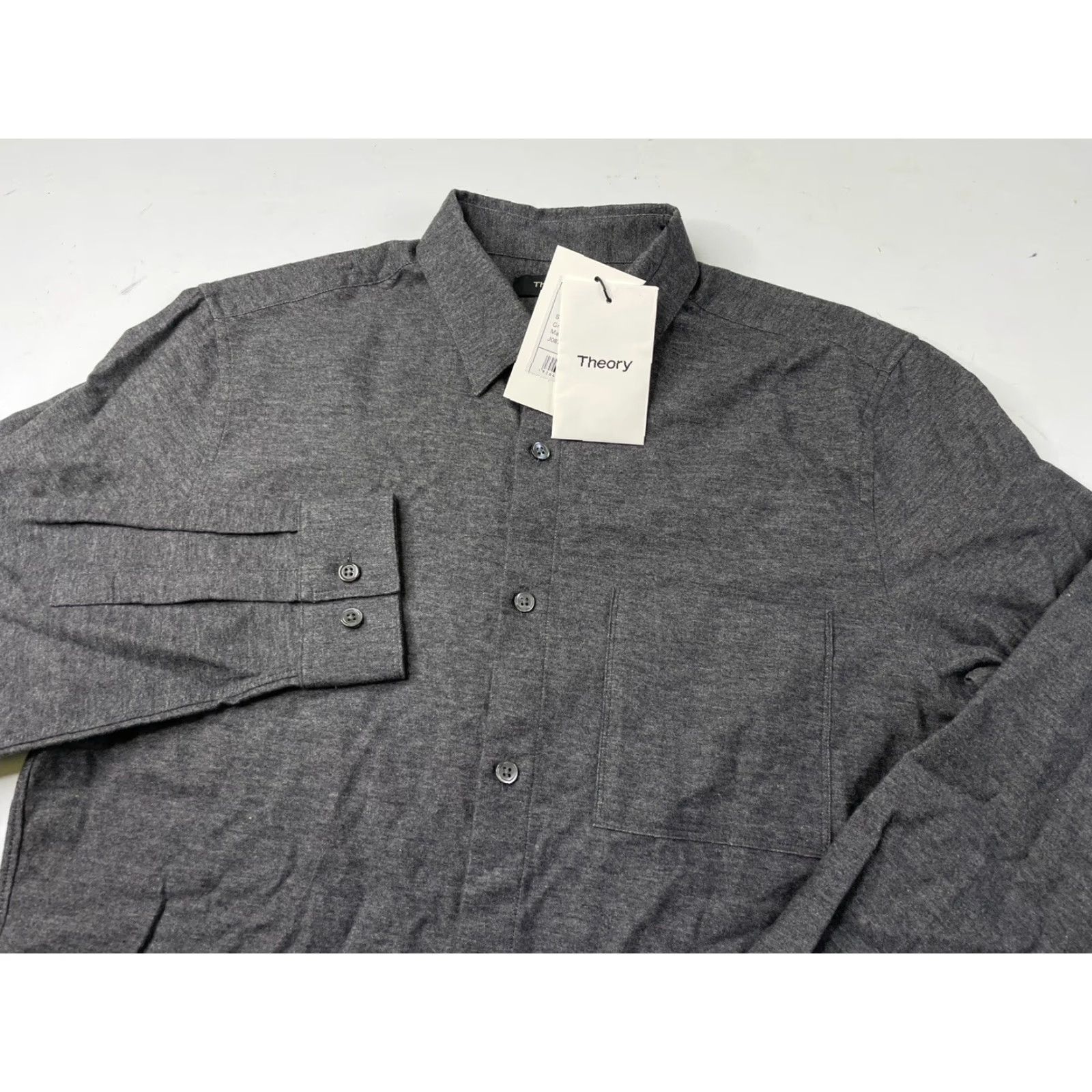 Theory NWT THEORY Irving DN Shirt Gray Maxson Brushed Cotton Button Down Men’s Small Size US S / EU 44-46 / 1 - 2 Thumbnail