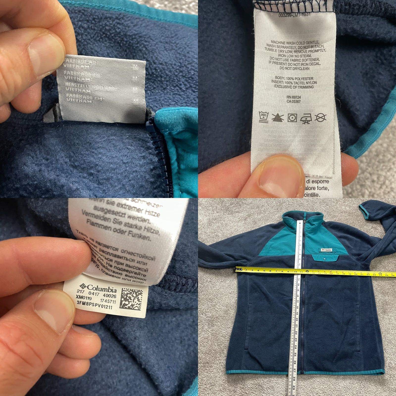 Vintage Columbia PFG Fleece Jacket Mens Medium Blue Full Zip Pockets Outdoor Size US M / EU 48-50 / 2 - 8 Thumbnail