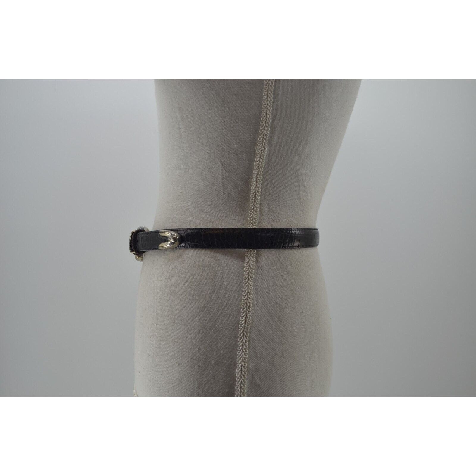 Brighton Brighton Croc Embossed #40253 Black Leather M / 30 Size ONE SIZE - 7 Thumbnail