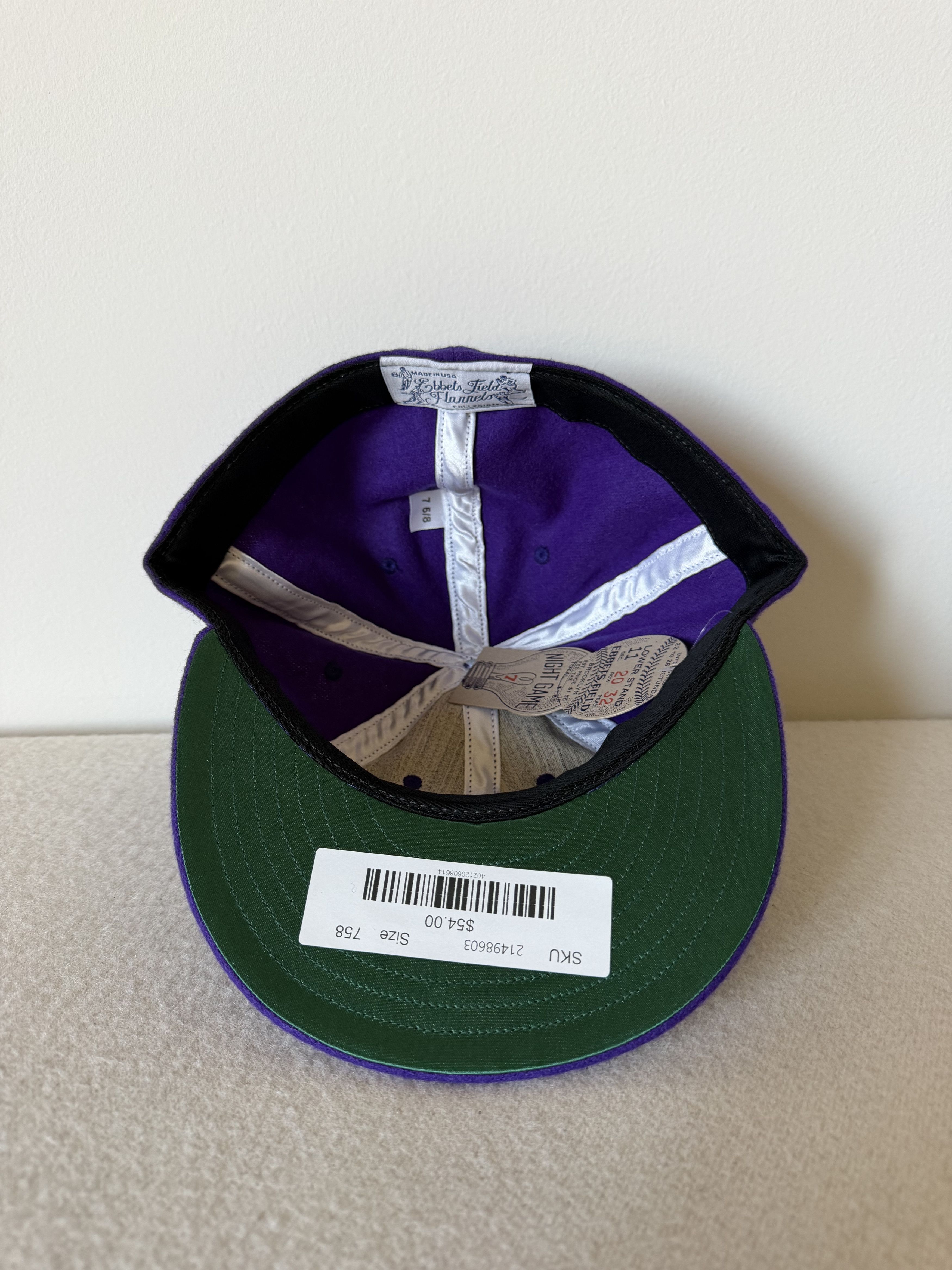 Ebbets Field Flannels 7 5/8 Ebbets Texas Christian University 1963 Vintate Hat Size ONE SIZE - 5 Thumbnail