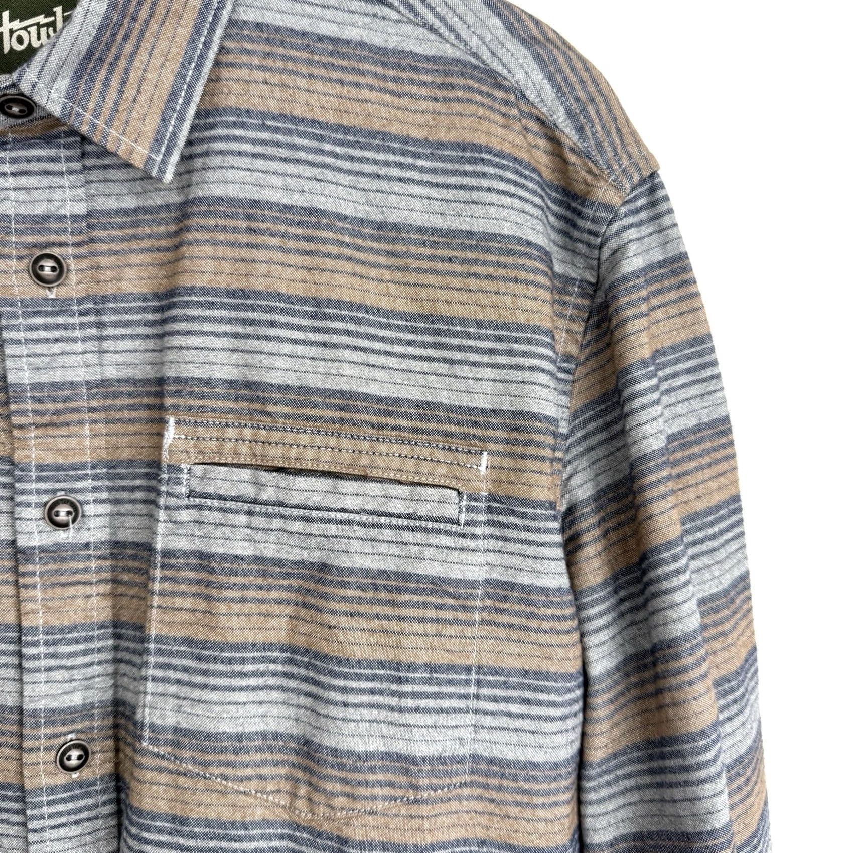 Howler Brothers Howler Brothers Shirt Mens Medium Long Sleeve Striped Woven Cotton Button-Up Collared Logo Multicolor Casual Board Shirt Size US M / EU 48-50 / 2 - 4 Thumbnail