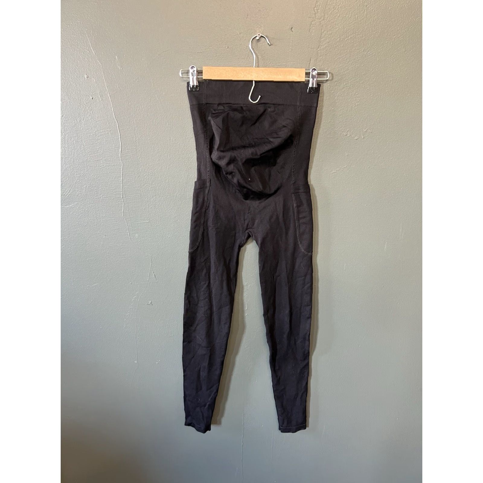 Vintage BLANQI Maternity Leggings Women's Black Size S Belly Support Comfort Size 28" / US 6 / IT 42 - 2 Thumbnail
