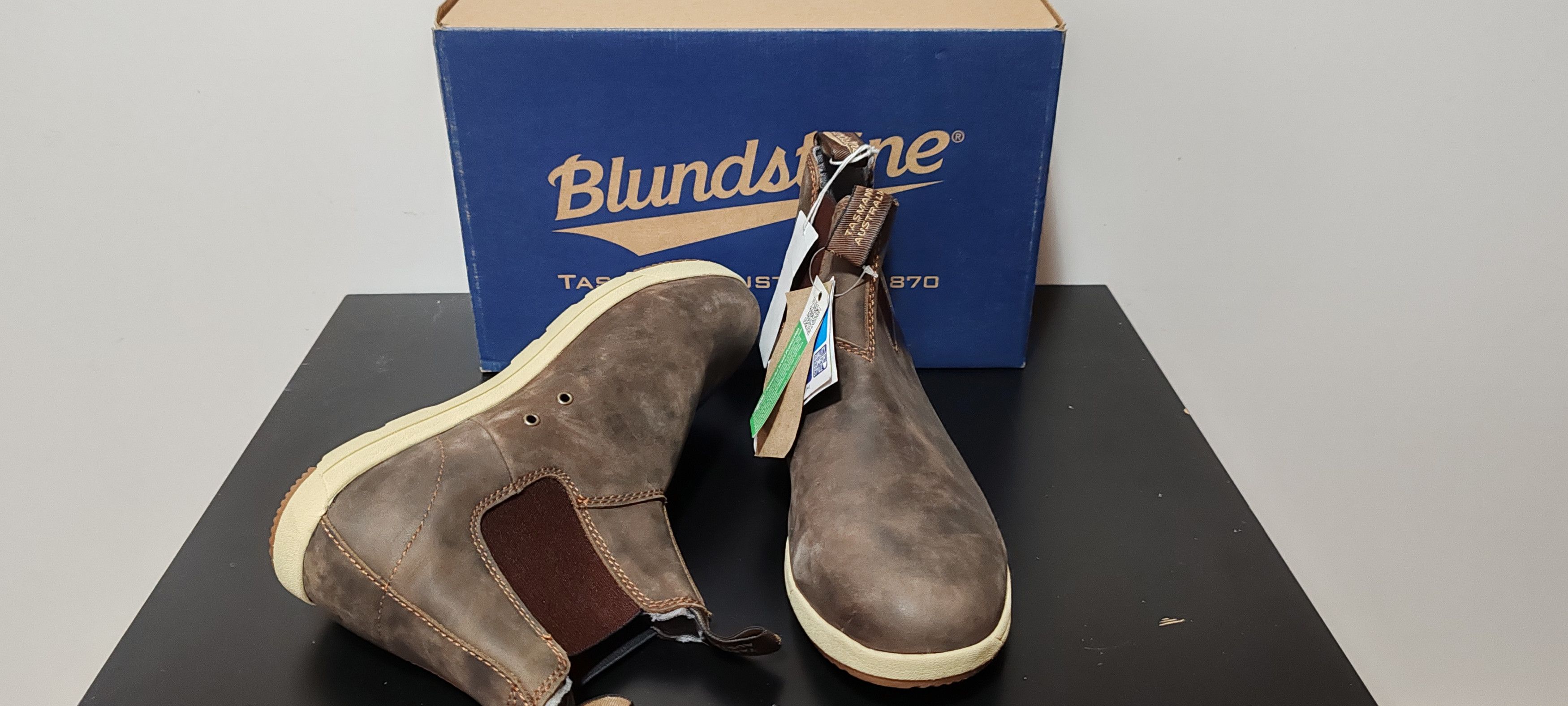 Blundstone Bootes Chelsea Blundstone/Rusti en Cuir Marron Tg:43,5 Size US 9.5 / IT 39.5 - 11 Thumbnail