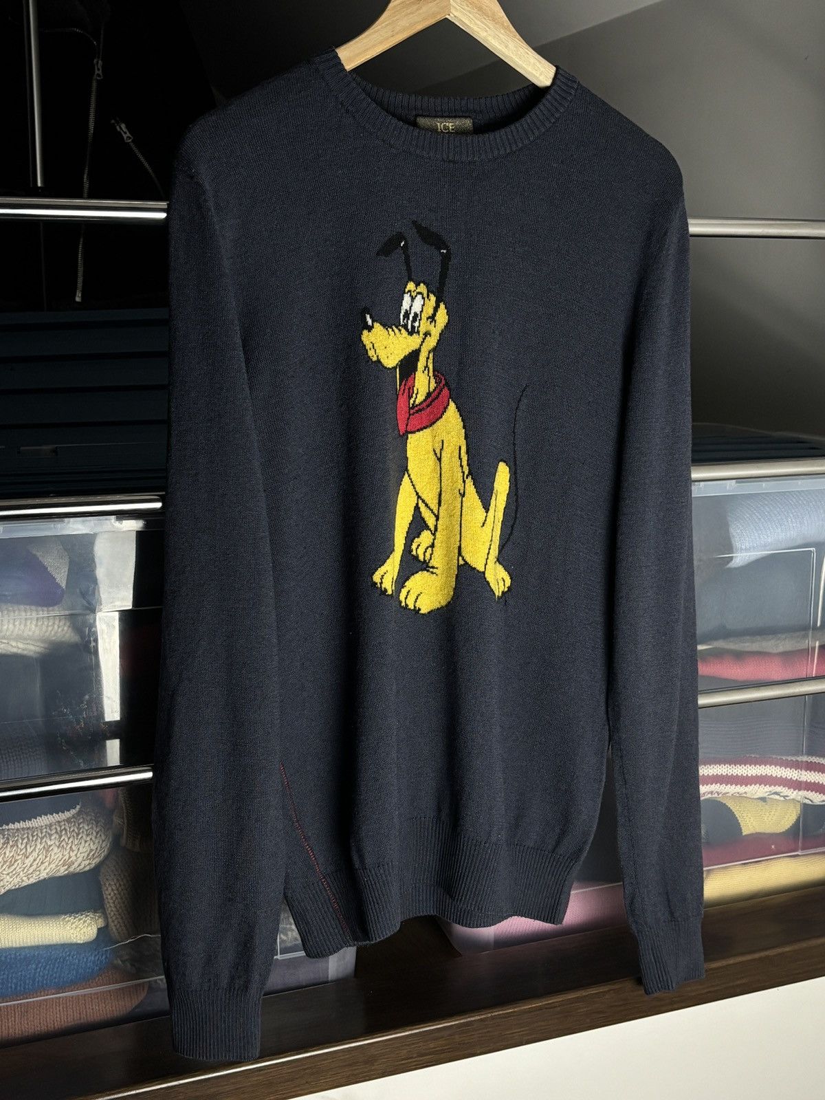 Iceberg Iceberg x Disney Pluto vintage knit wool & cashmere sweater Size US XL / EU 56 / 4 - 2 Thumbnail