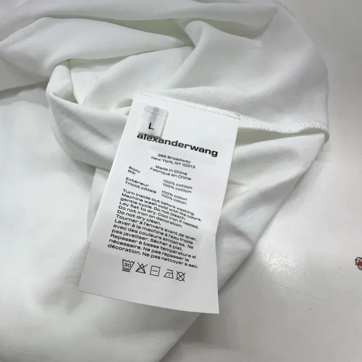 Alexander Wang Alexander Wang SS22 Cotton Logo T-Shirt - Size L / US 10 / IT 46 - 6 Thumbnail