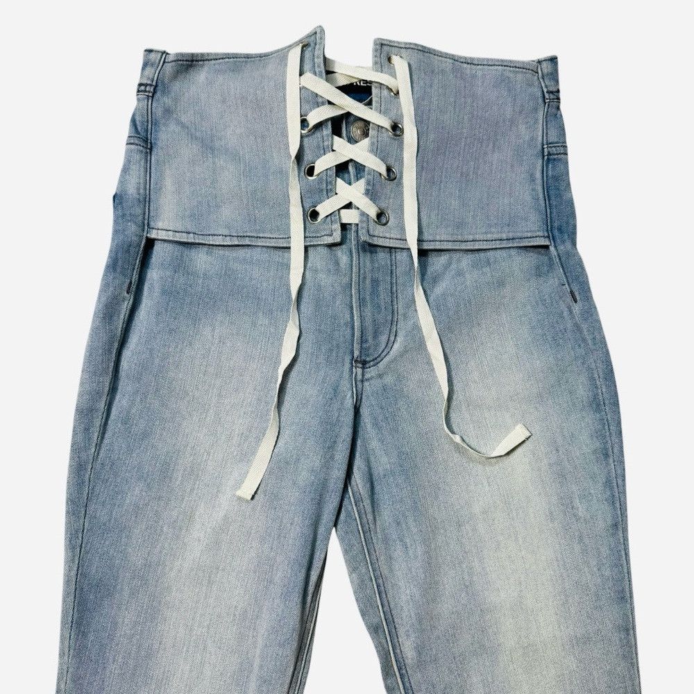 Express New Express High Waisted Skinny Lace Up Jeans Leggings Size Size 28" / US 6 / IT 42 - 4 Thumbnail