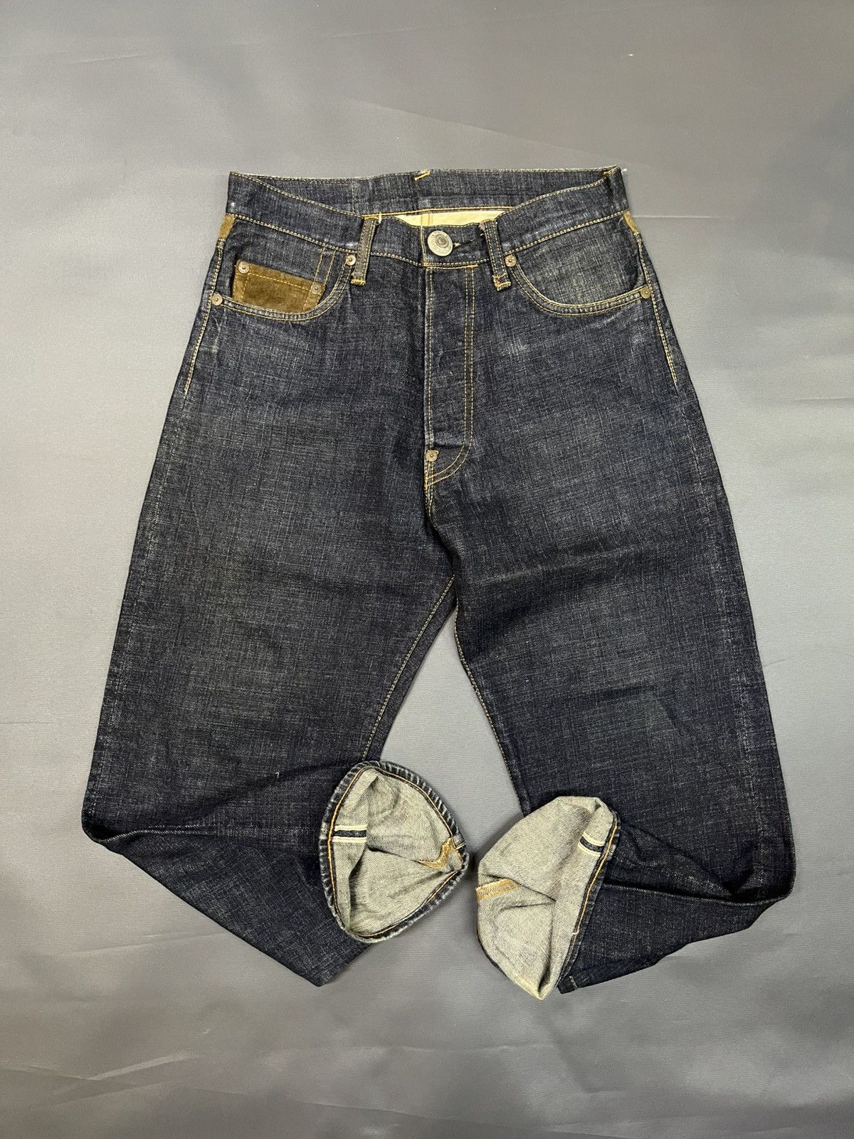 Designer × Evisu RARE EVISU PARIS YAMANE SUEDE SEA GULL SELVEDGE JEANS Size US 31 - 4 Thumbnail