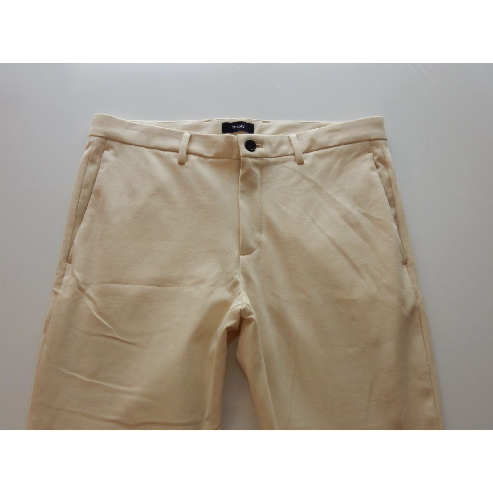Theory Theory Men’s Pants 33x29 Khakis Flat Front Solid Ivory 90s? Mens Size US 33 - 2 Thumbnail