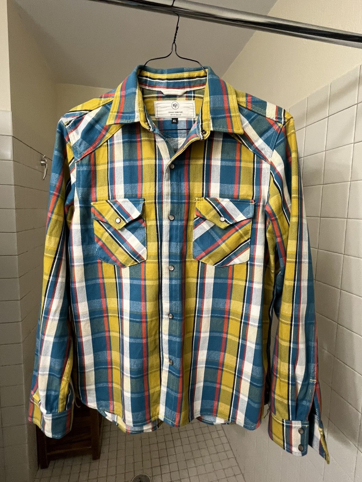 Rogue Territory Yellow Selvedge Denim Shirt Size US XL / EU 56 / 4 - 1 Thumbnail