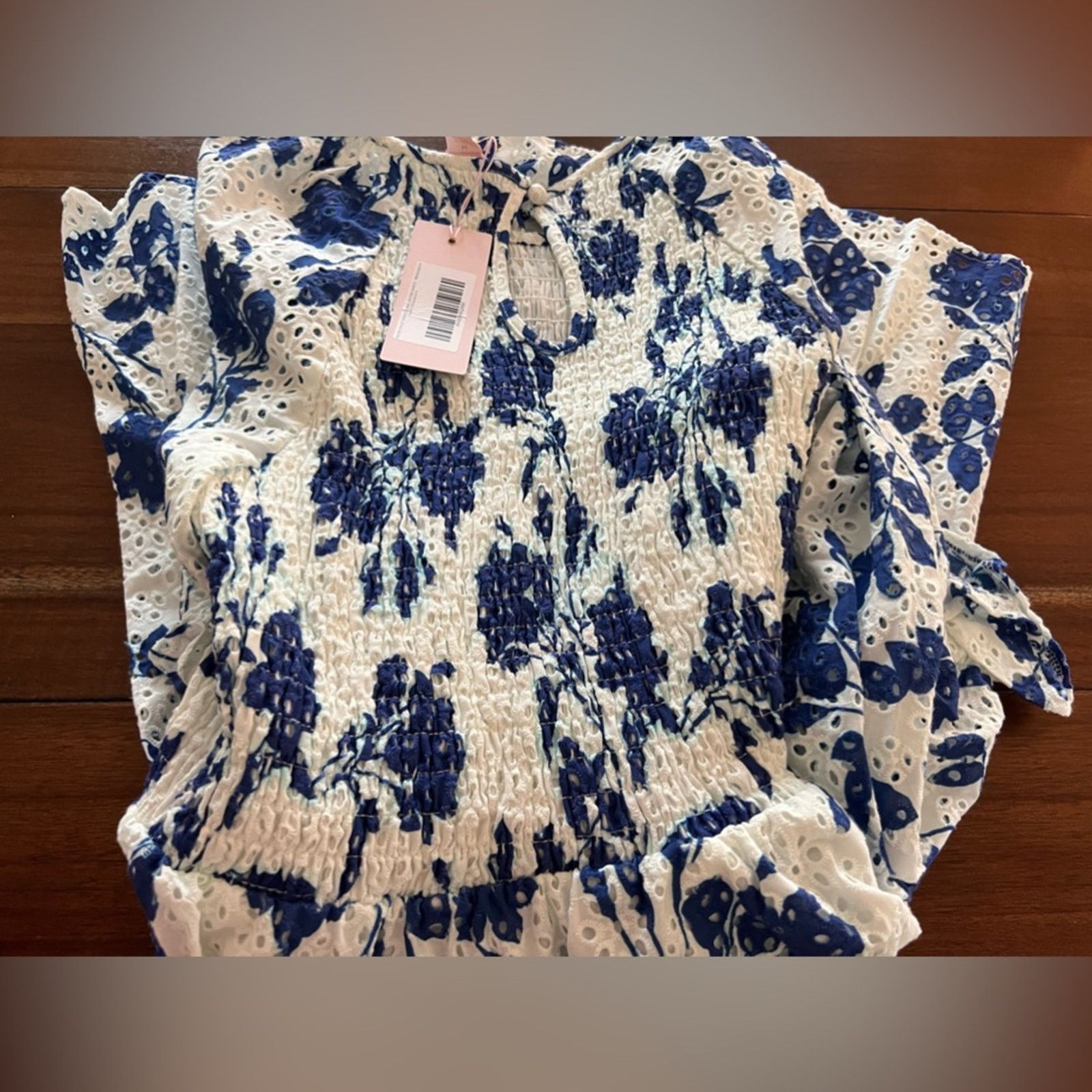 Other 🎉LAST PIECE🎉RACHEL PARCELL Eyelet Smocked Mini Dress Size M / US 6-8 / IT 42-44 - 6 Thumbnail