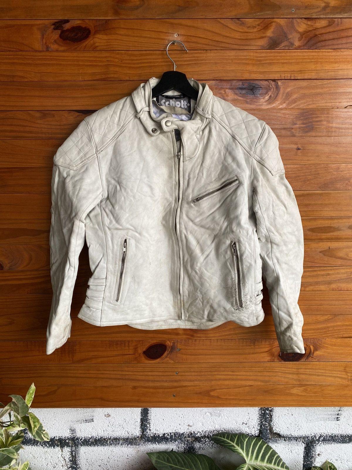 Schott Vintage **Schott NYC Café Racer Jacket Motorcycle Biker Size US L / EU 52-54 / 3 - 3 Thumbnail