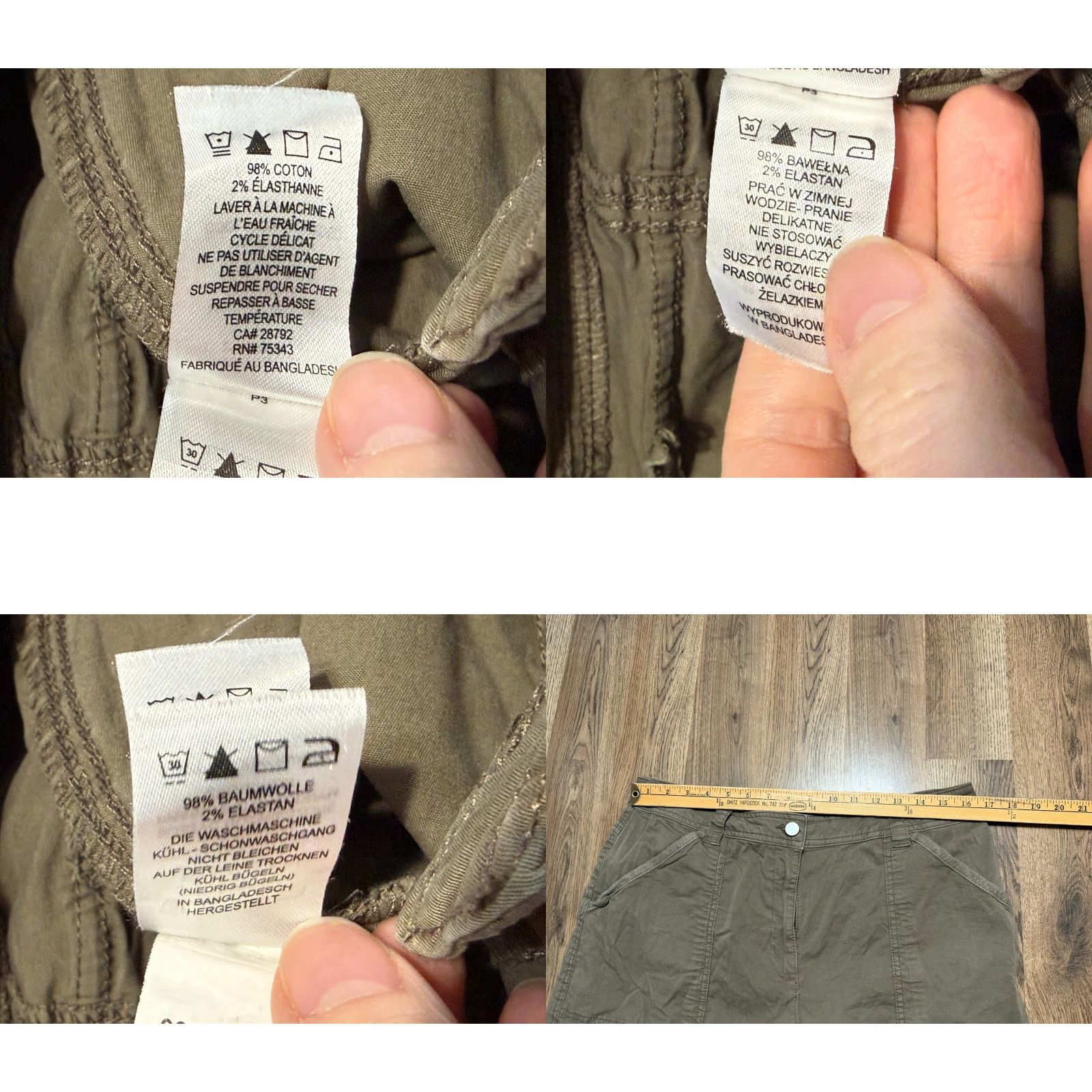 Nicole Miller VINTAGE? No — Nicole Miller New York Pants Womens Size 12 Green Cargo Pants Pockets High Rise Regular Size 34" / US 12 / IT 48 - 8 Thumbnail