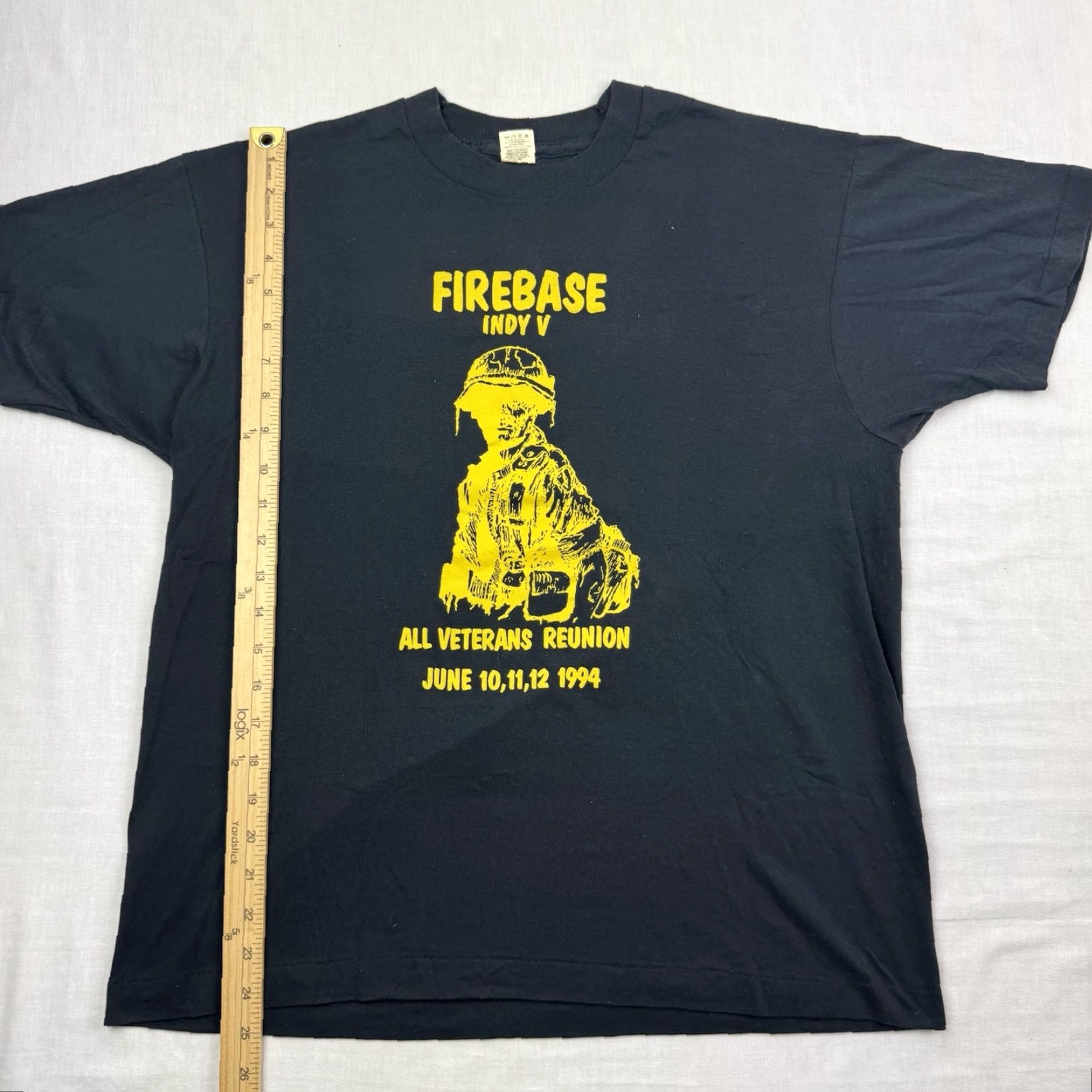 Vintage VINTAGE Firebase Indy V Veterans Reunion Shirt Adult XL Black Army 90s Mens T-Shirt Screen Stars Crew Neck Short Sleeve Size US XL / EU 56 / 4 - 3 Thumbnail