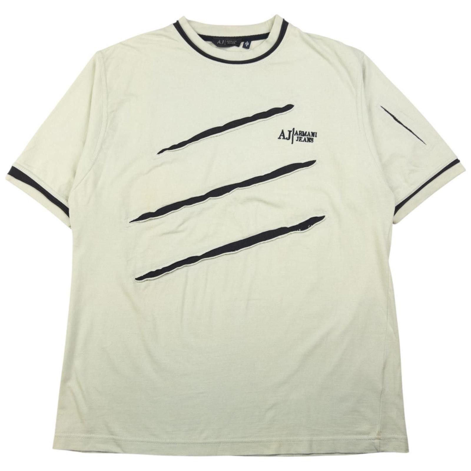 Vintage Armani Jeans Slash T Shirt Size L