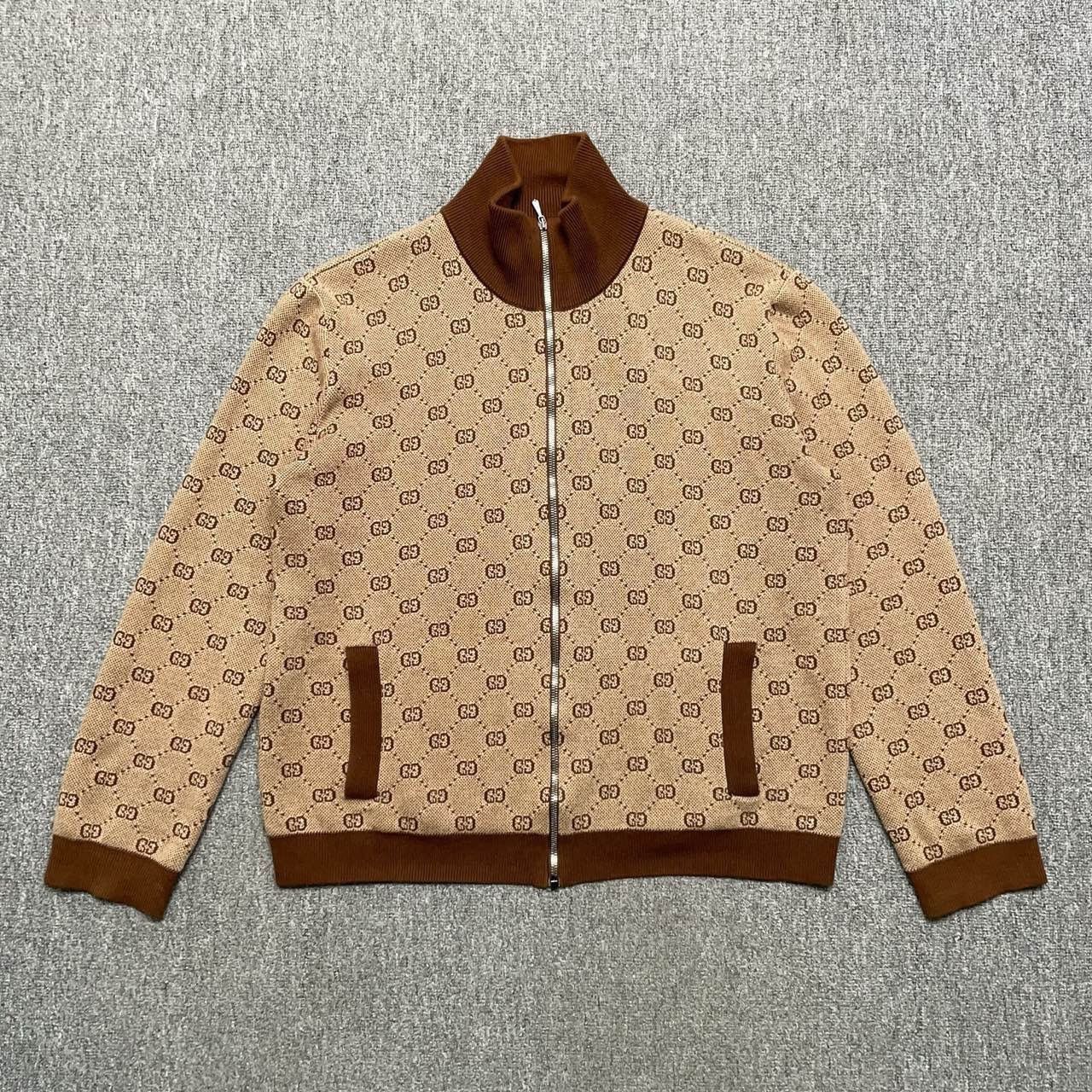 Gucci Gucci Old-fashioned full-print knitted zipper jacket 2501-N Size US XL / EU 56 / 4 - 1 Thumbnail