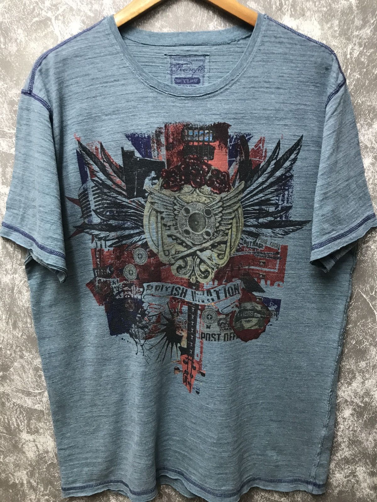 Affliction × Ed Hardy × Southpole Affliction Southpole Guitar Wing Y2K Graphic Tee Size US XL / EU 56 / 4 - 1 Thumbnail