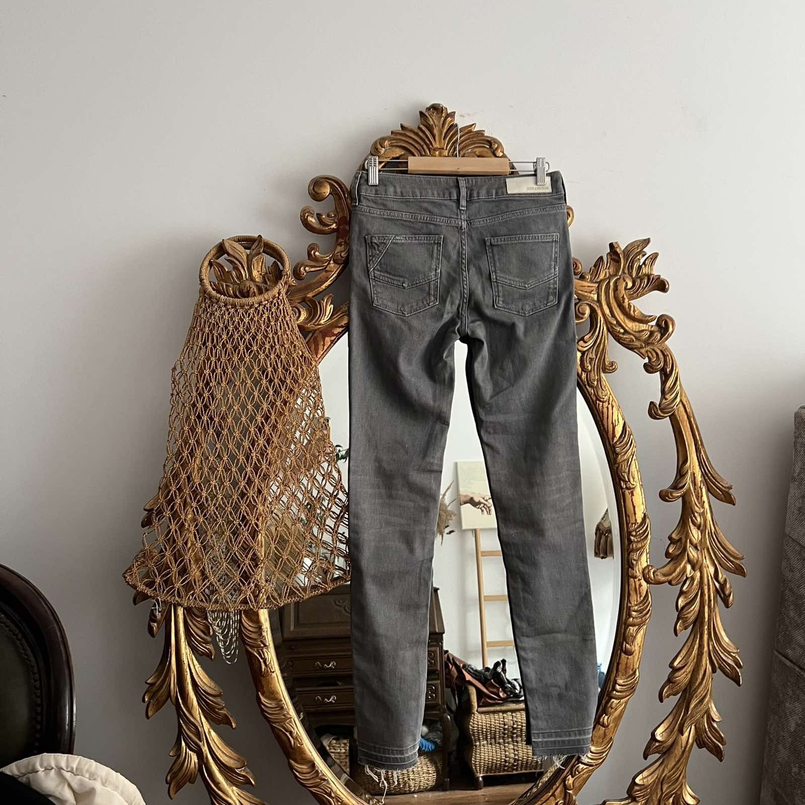 Zadig & Voltaire Zadig & Voltaire Design Slim Gray Denim Jeans Size 25" / US 0 / IT 36 - 2 Thumbnail