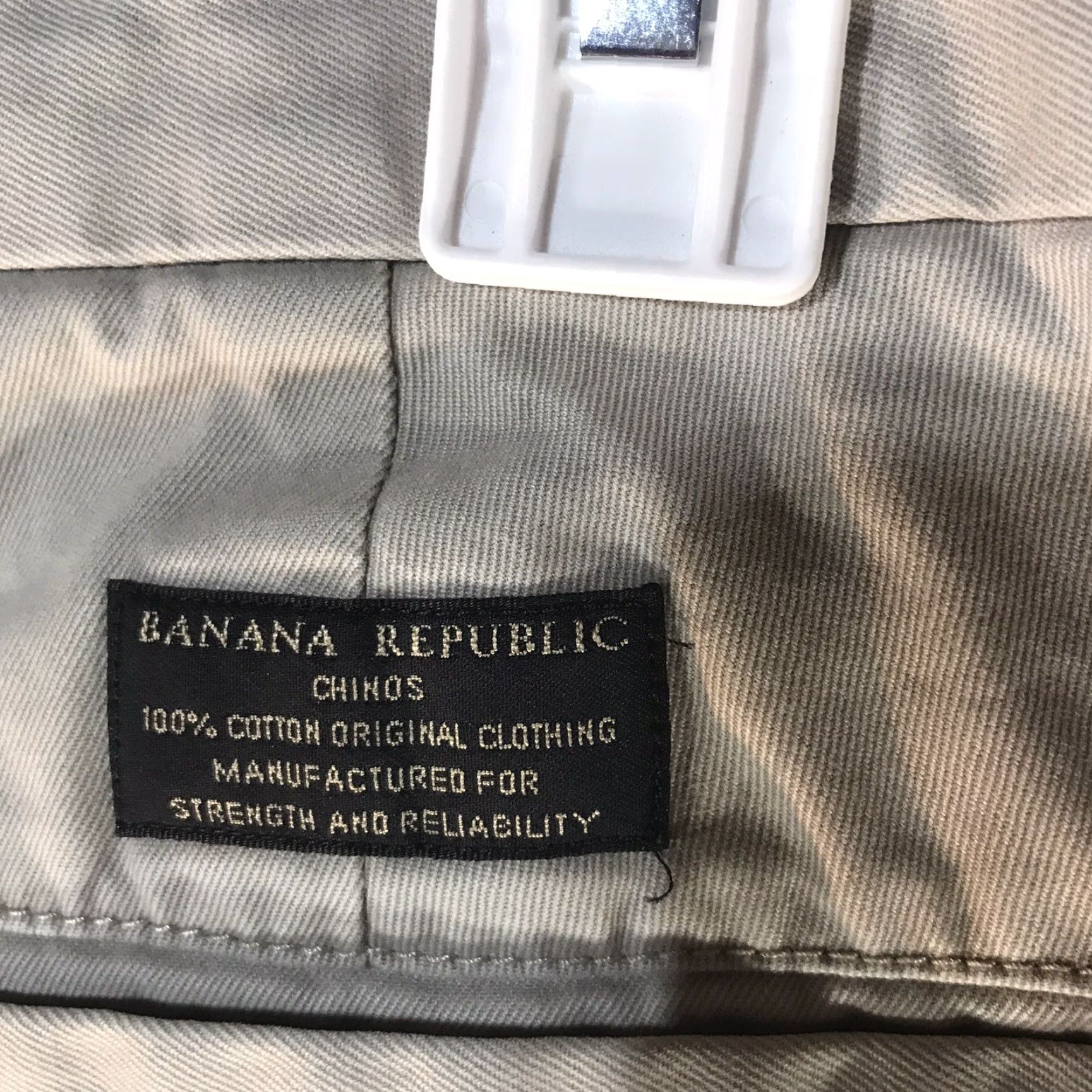 Banana Republic Banana Republic Gavin Chino Pants Beige Solid Regular Fit Mens Size 33X34 Size US 33 - 3 Thumbnail