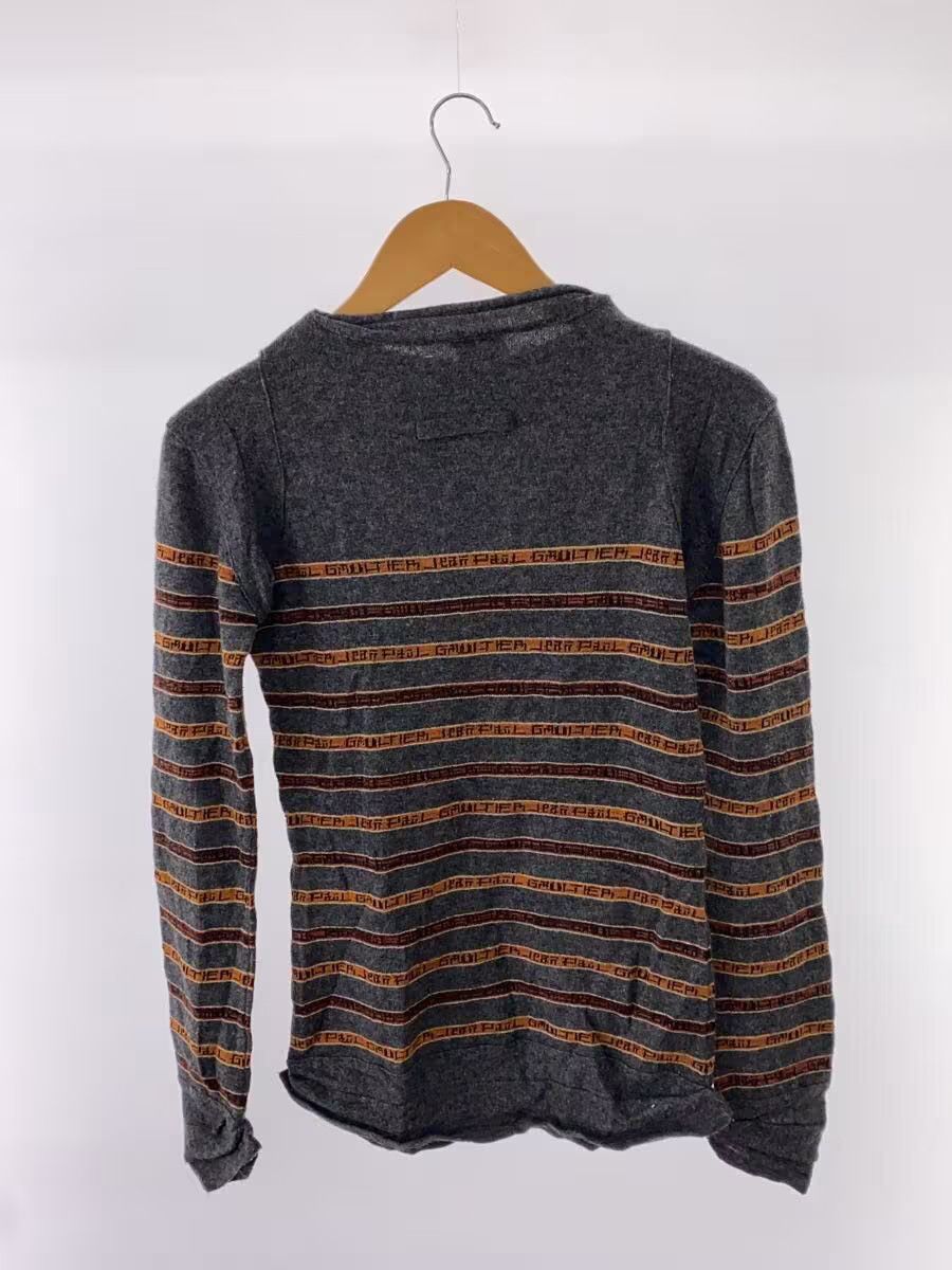 Jean Paul Gaultier Archive Striped Logo Wool Knit Sweater Size S / US 4 / IT 40 - 2 Thumbnail