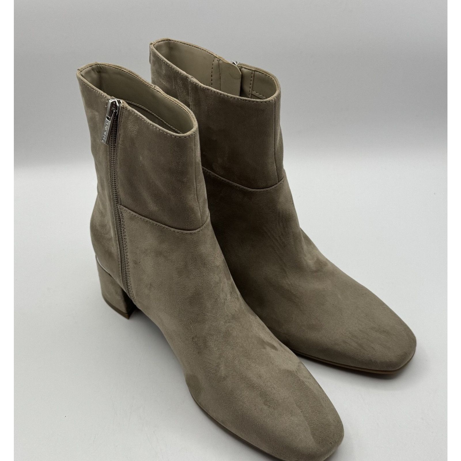 Calvin Klein Calvin Klein Womens Parry 3 Suede Ankle Zipper Boot, Taupe Size US 9.5 / IT 39.5 - 3 Thumbnail