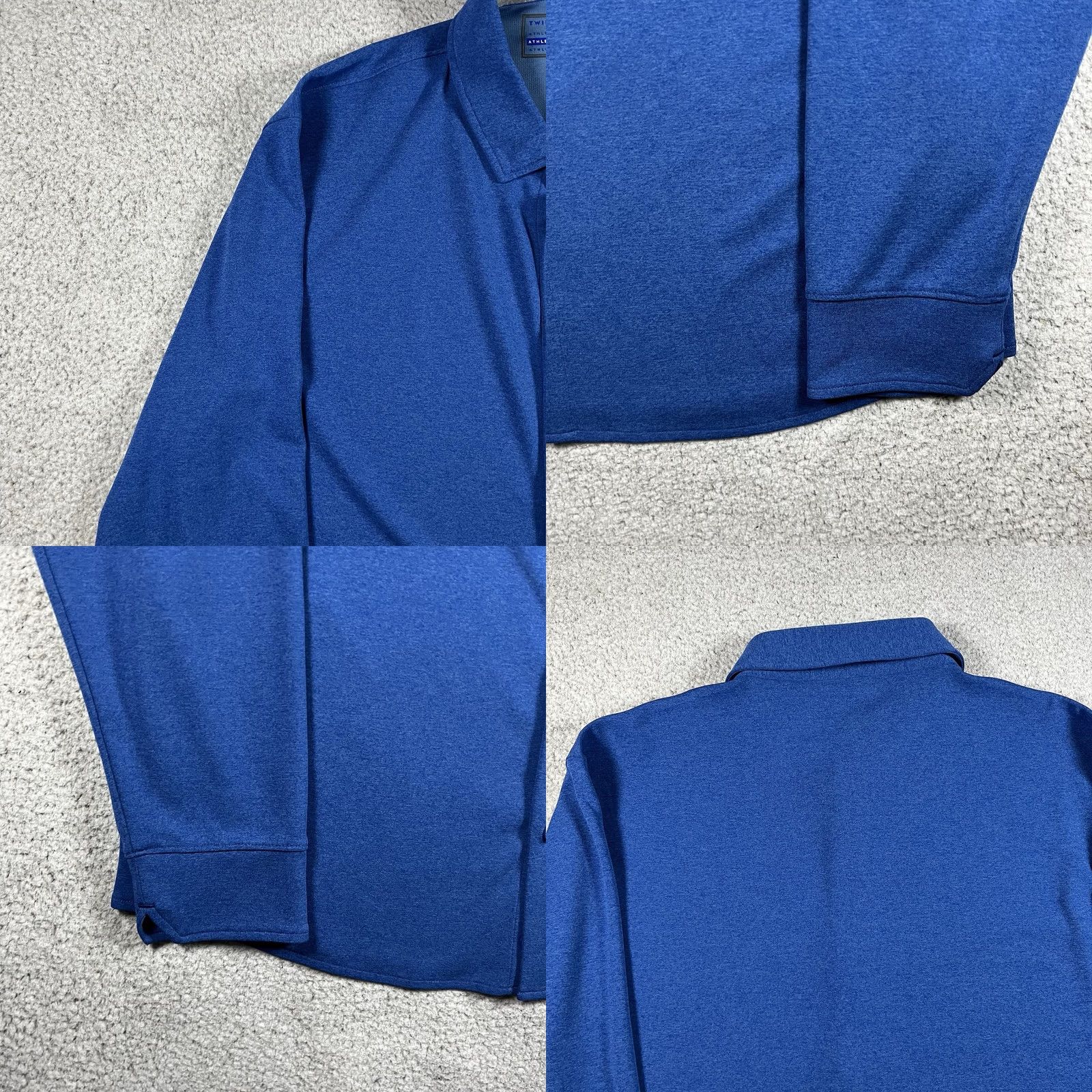 Vintage Twillory Shirt Mens 2XL Blue Button Performance Athleisure Long Sleeve Stretch Dress Shirt Size US XXL / EU 58 / 5 - 8 Thumbnail