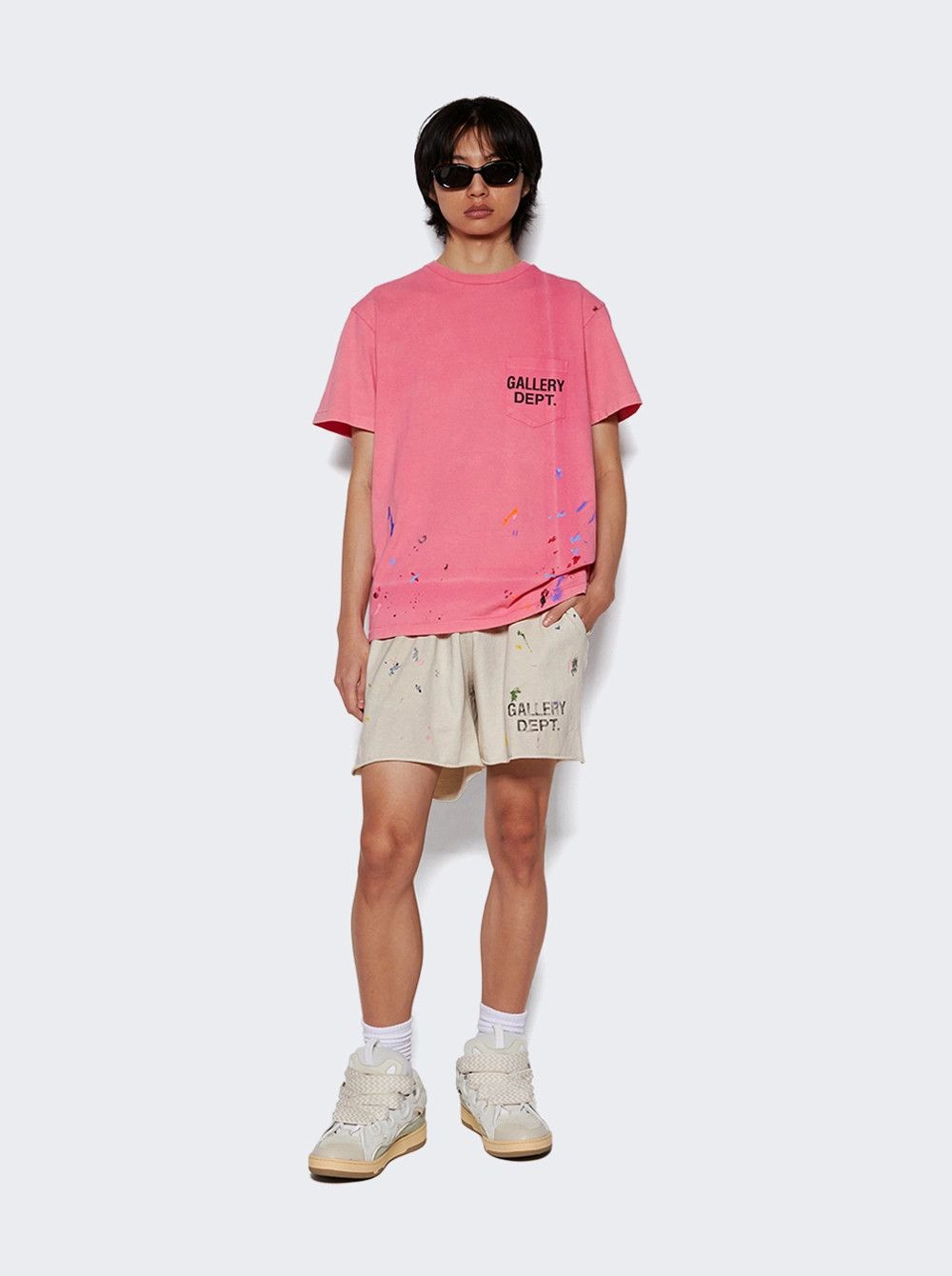Gallery Dept. o1mle0326 Vintage Logo Painted Tee Shirt in Pink Size US XL / EU 56 / 4 - 2 Thumbnail