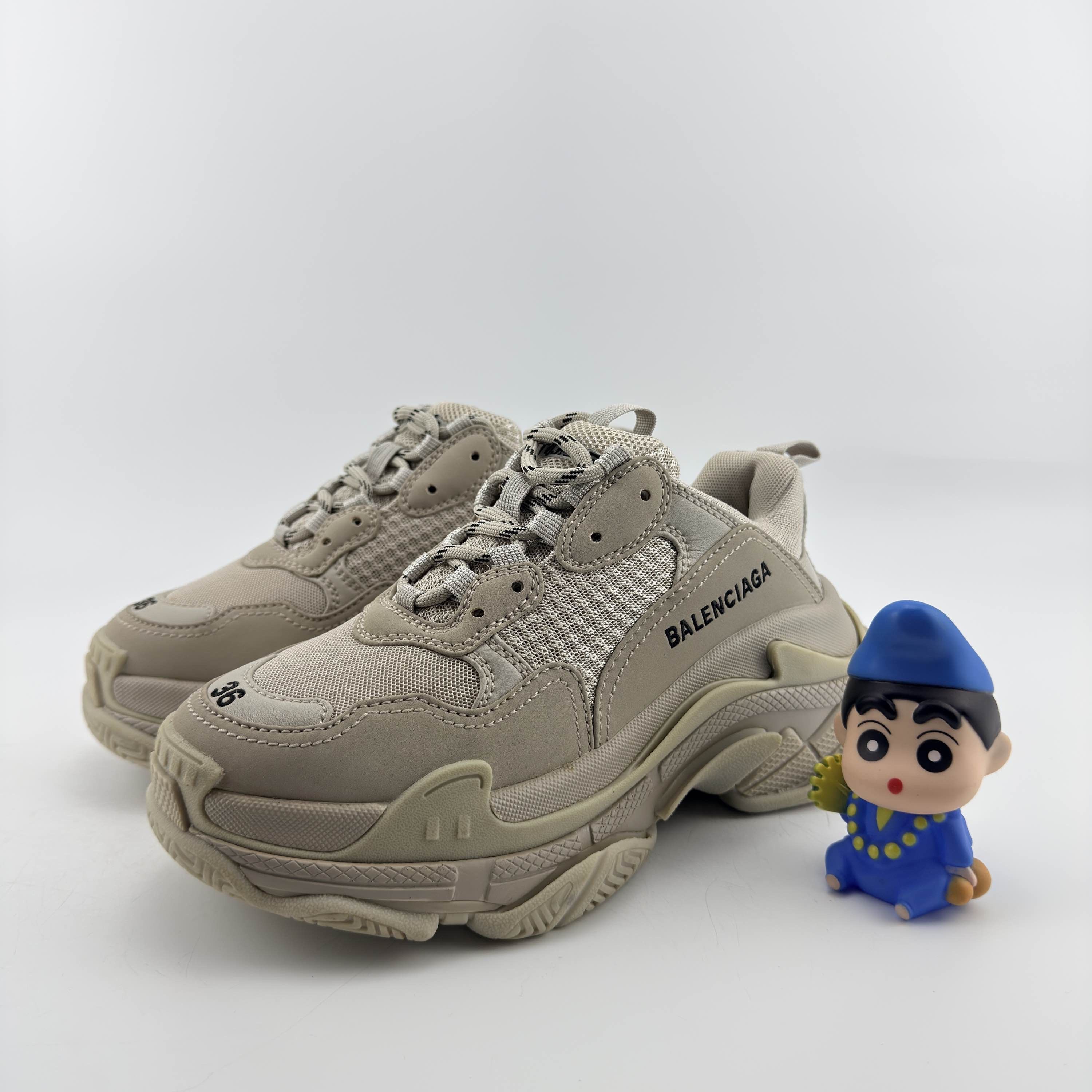 Balenciaga Balenciaga Triple S Beige Sneakers Size 36 Size US 6 / IT 36 - 1 Thumbnail