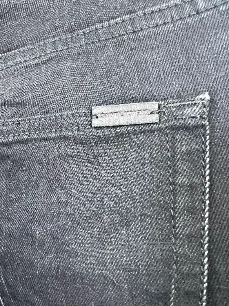 Saint Laurent Paris Saint Laurent Paris Black Distressed Denim Pants Size 25" / US 0 / IT 36 - 4 Thumbnail