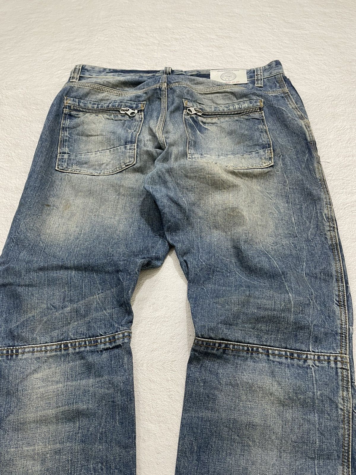 Zara 2000s Japanese Zara Multi Pocket Lightning Wash Denim Y2K Size US 38 / EU 54 - 10 Thumbnail