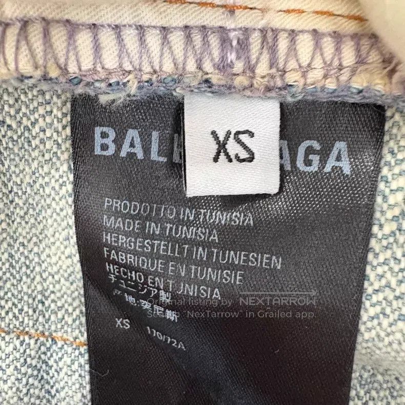 Balenciaga Balenciaga size XS Distressed Destroyed Denim Belted Twill Size US 27 - 5 Thumbnail